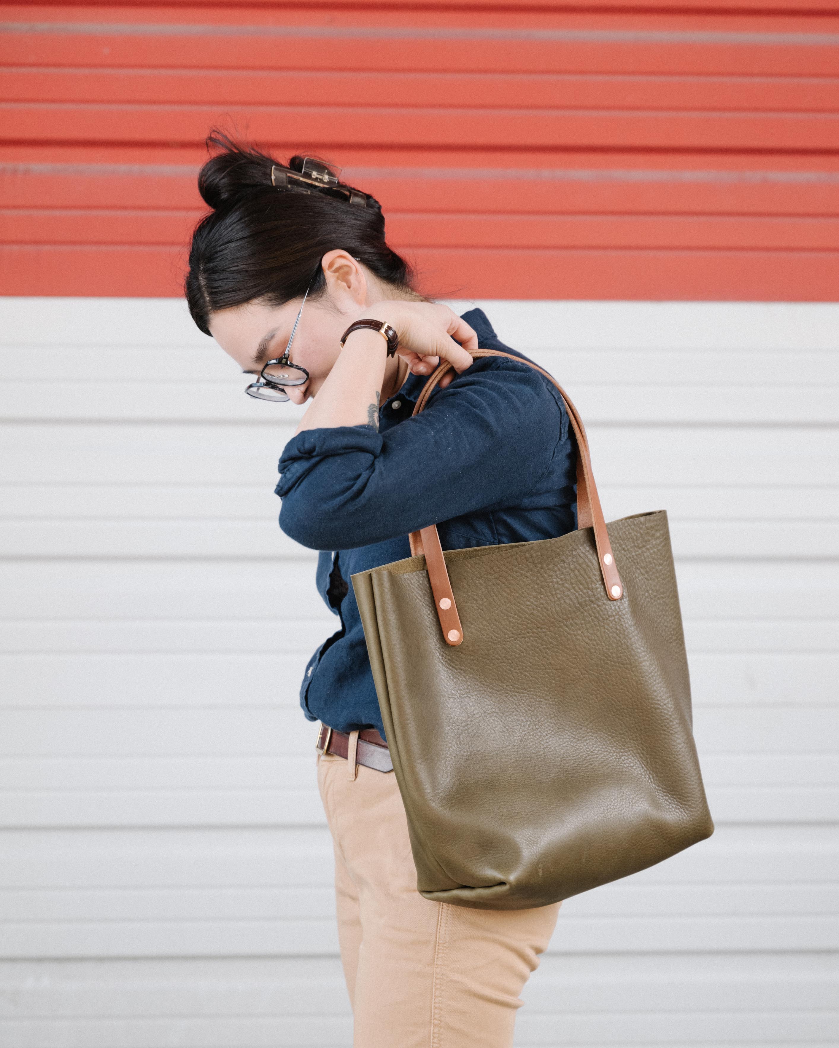 Scratch-and-Dent Olive Cypress Tote