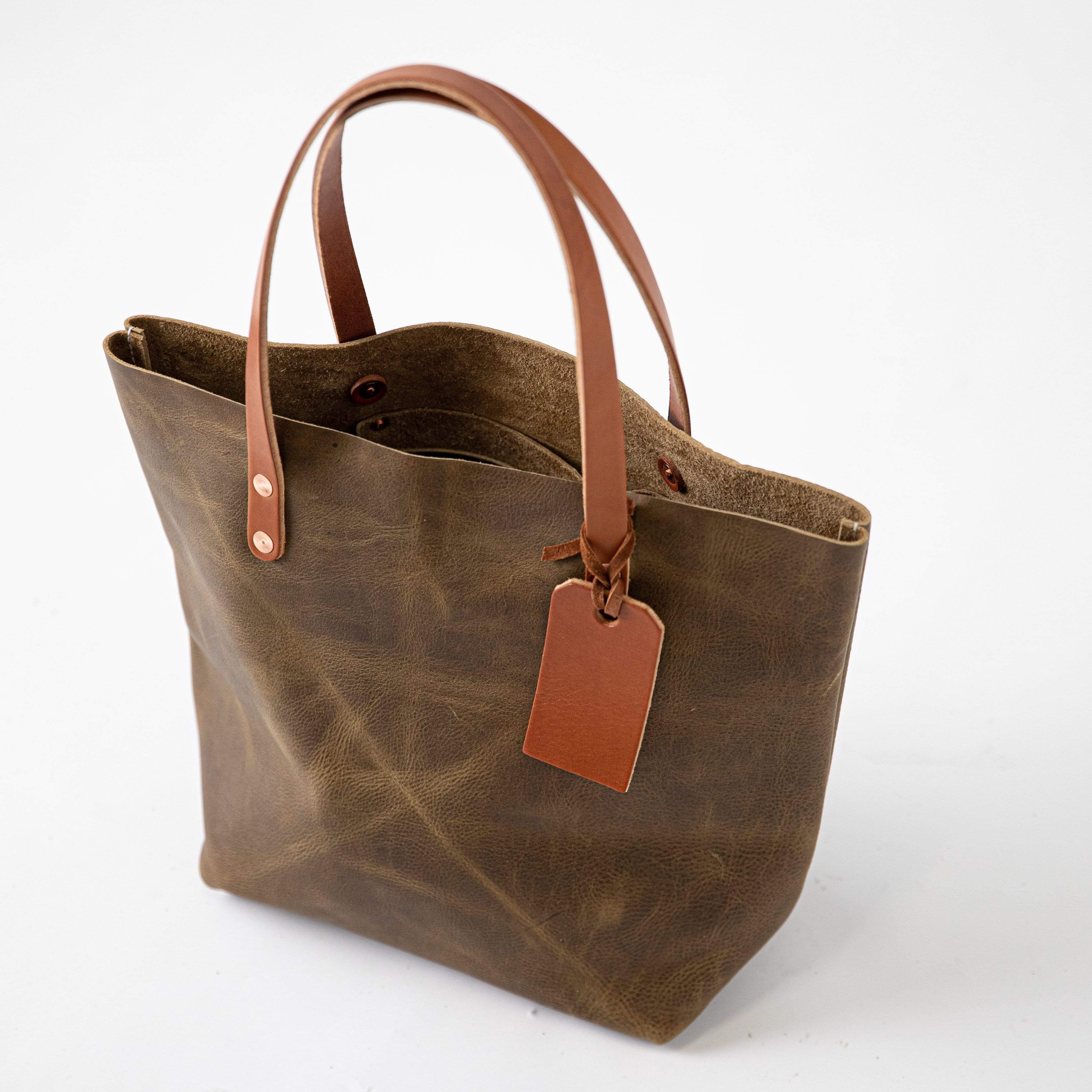Scratch-and-Dent Olive Kodiak Tote- olive green purse handmade in America