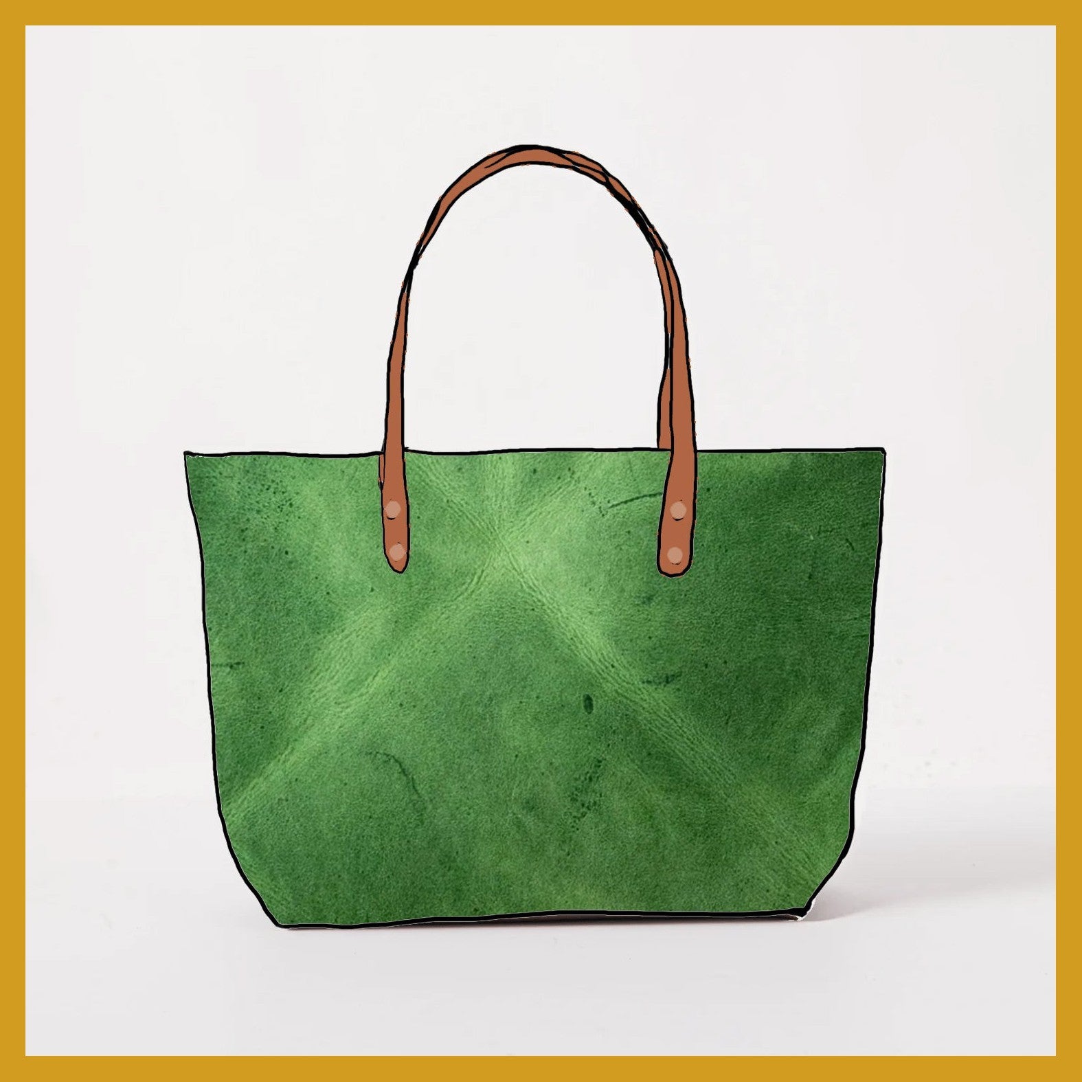 Scratch-and-Dent Palm Green East West Tote