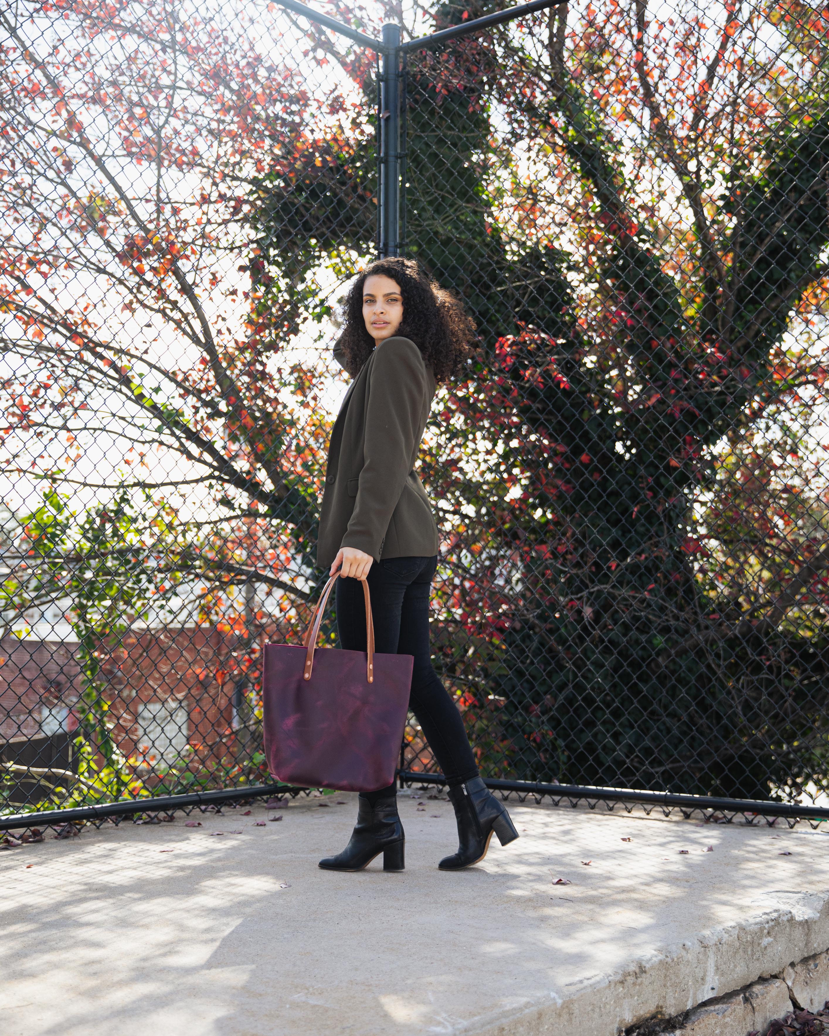Scratch-and-Dent Purple Kodiak Tote- purple purse handmade in America