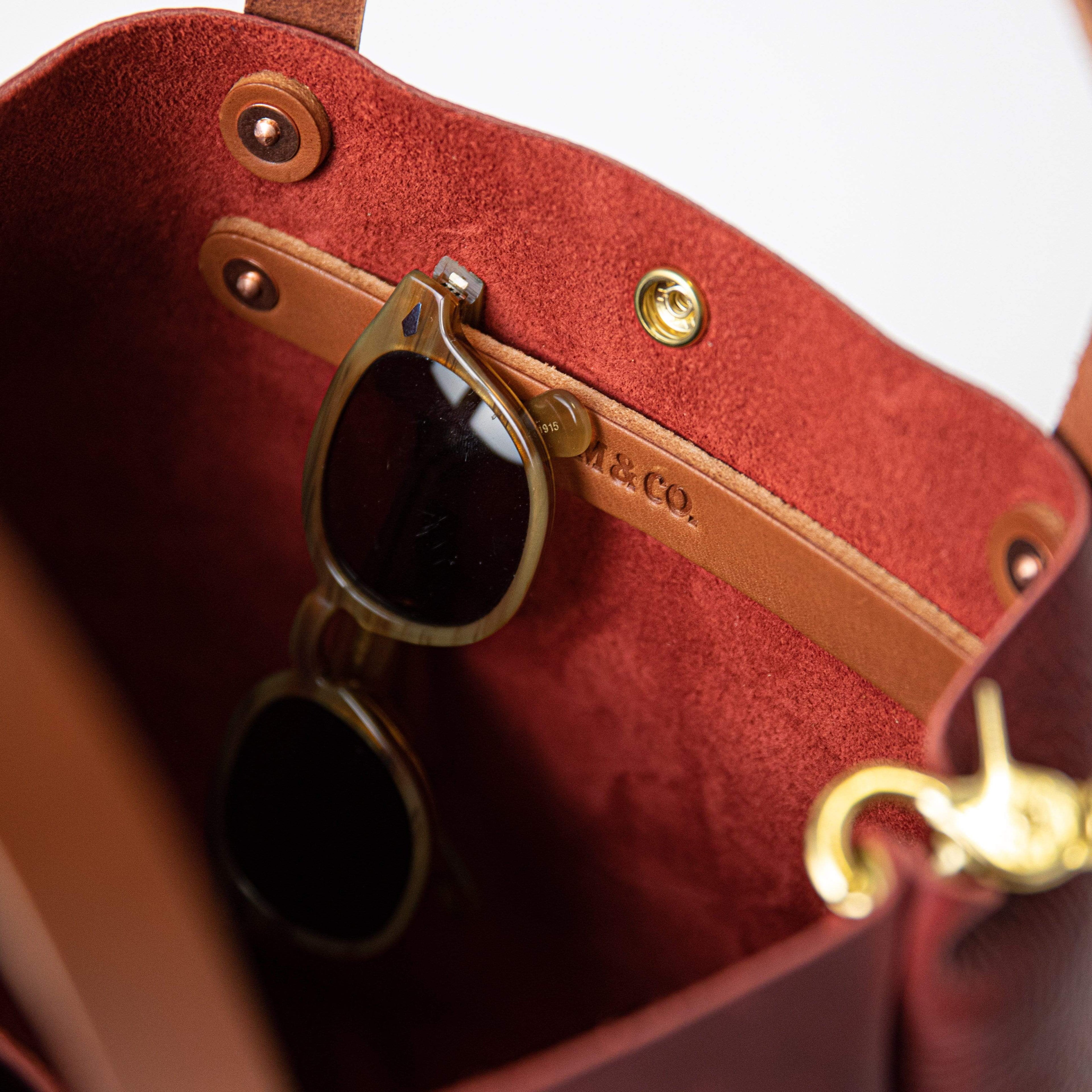 Scratch-and-Dent Red Kodiak Mini Tote- red small tote bags handmade in America