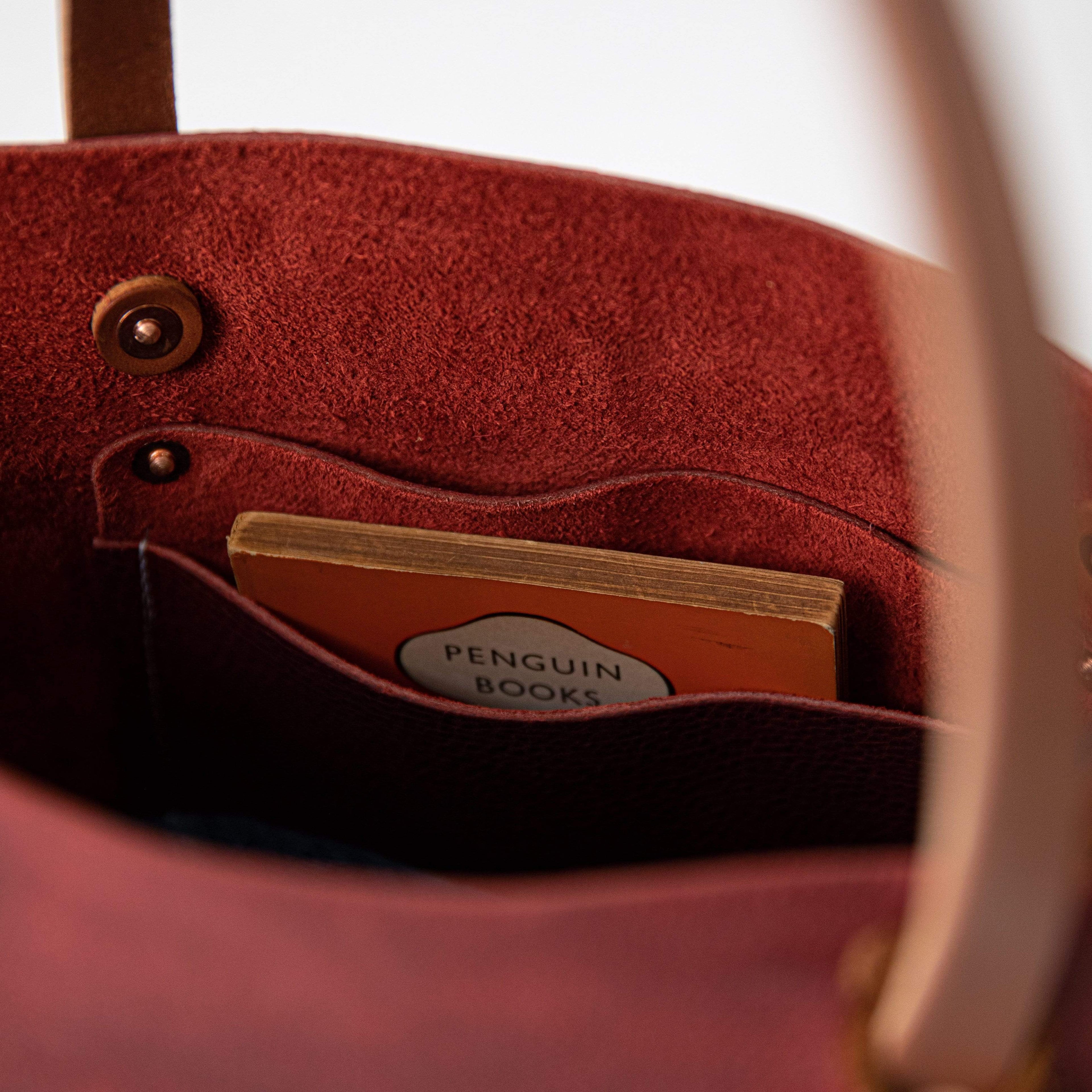 Scratch-and-Dent Red Kodiak Tote- red tote bag handmade in America