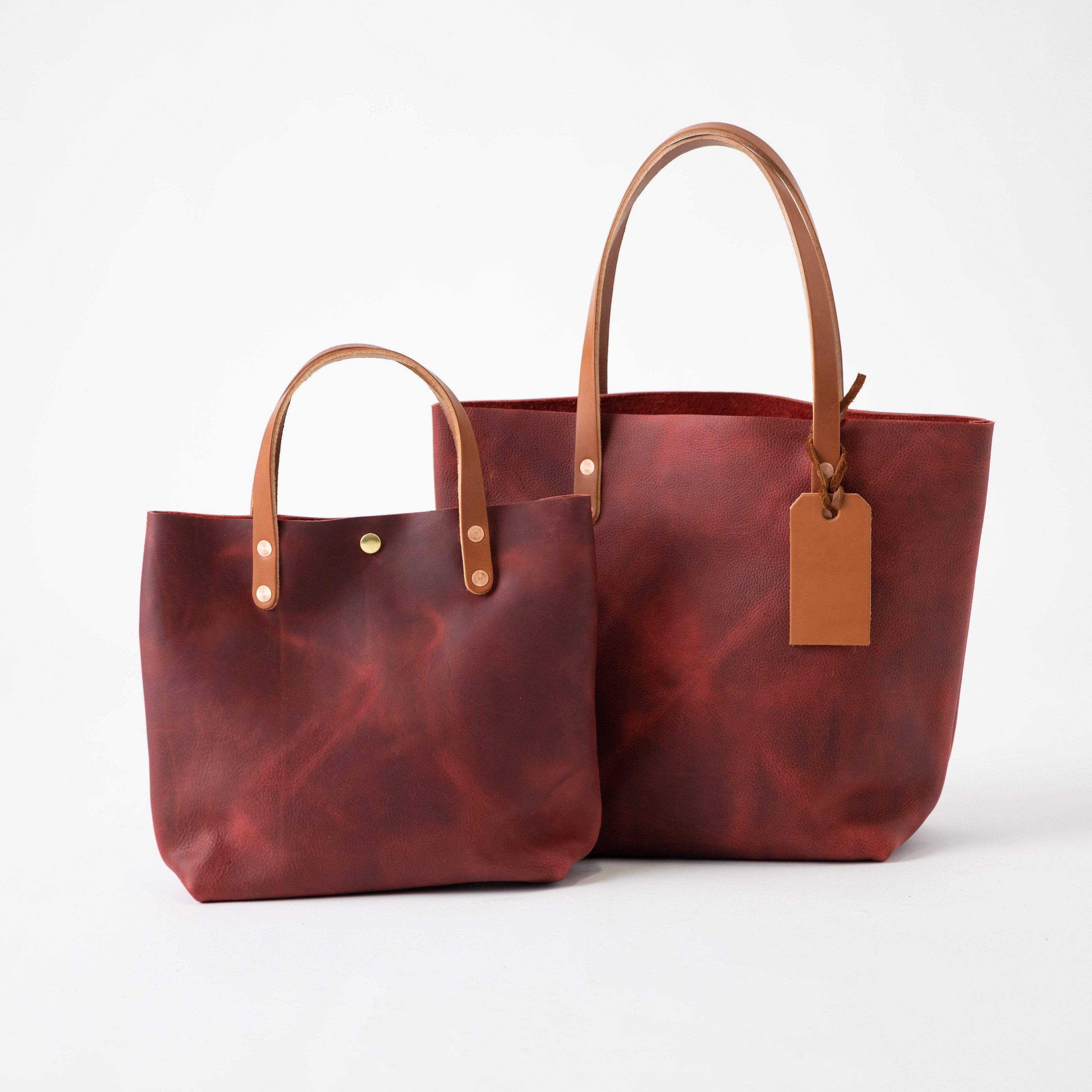 Scratch-and-Dent Red Kodiak Tote- red tote bag handmade in America