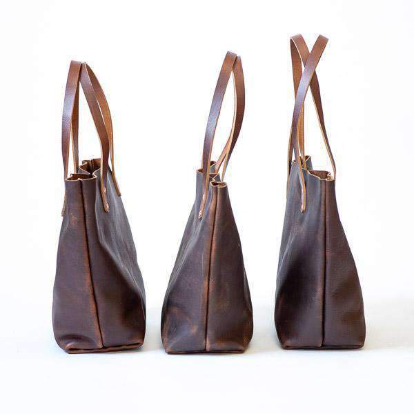 Scratch-and-Dent Tan Kodiak Tote- tan leather bag handmade in America