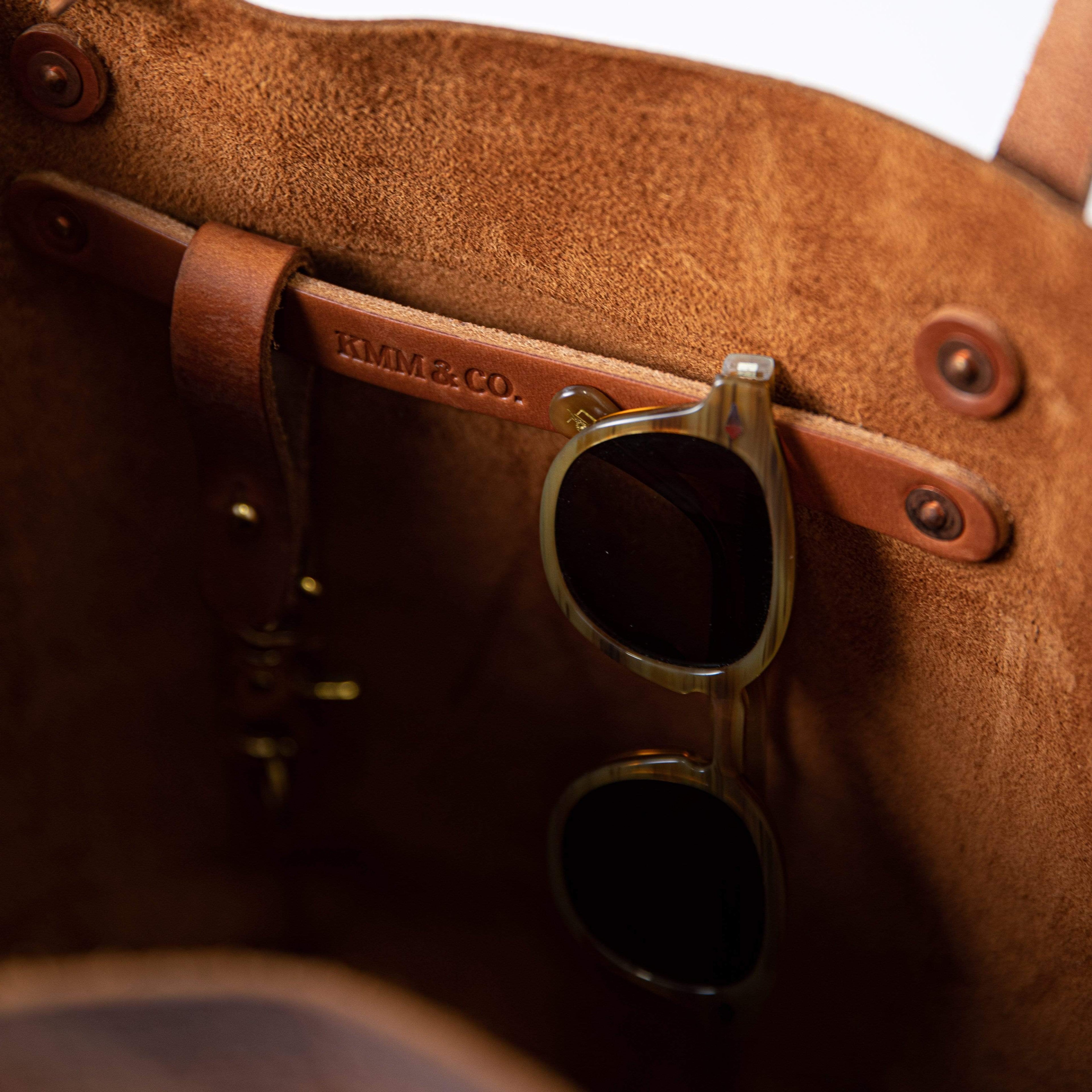 Scratch-and-Dent Tan Kodiak Tote- tan leather bag handmade in America