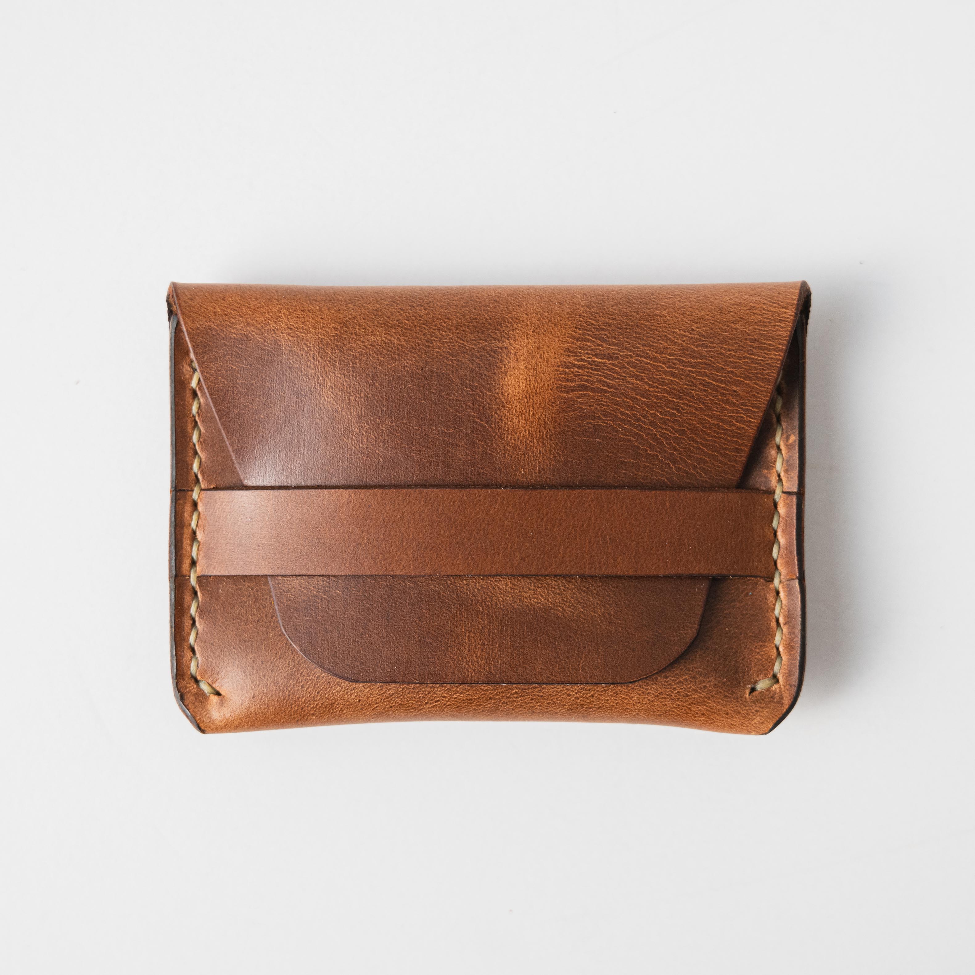 Sesame Double Shot Flap Wallet- mens leather wallet - handmade leather wallets at KMM & Co.