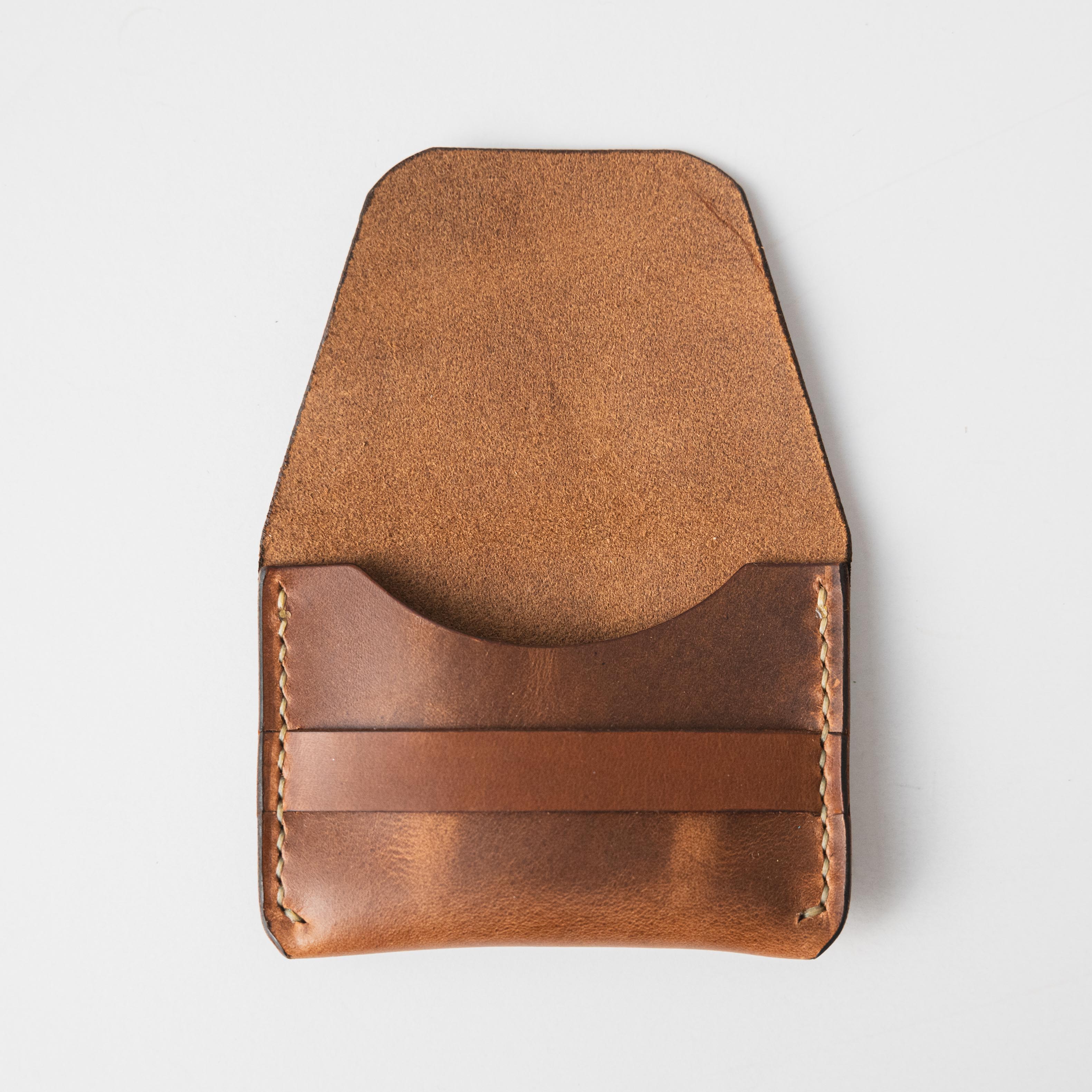 Sesame Double Shot Flap Wallet- mens leather wallet - handmade leather wallets at KMM & Co.