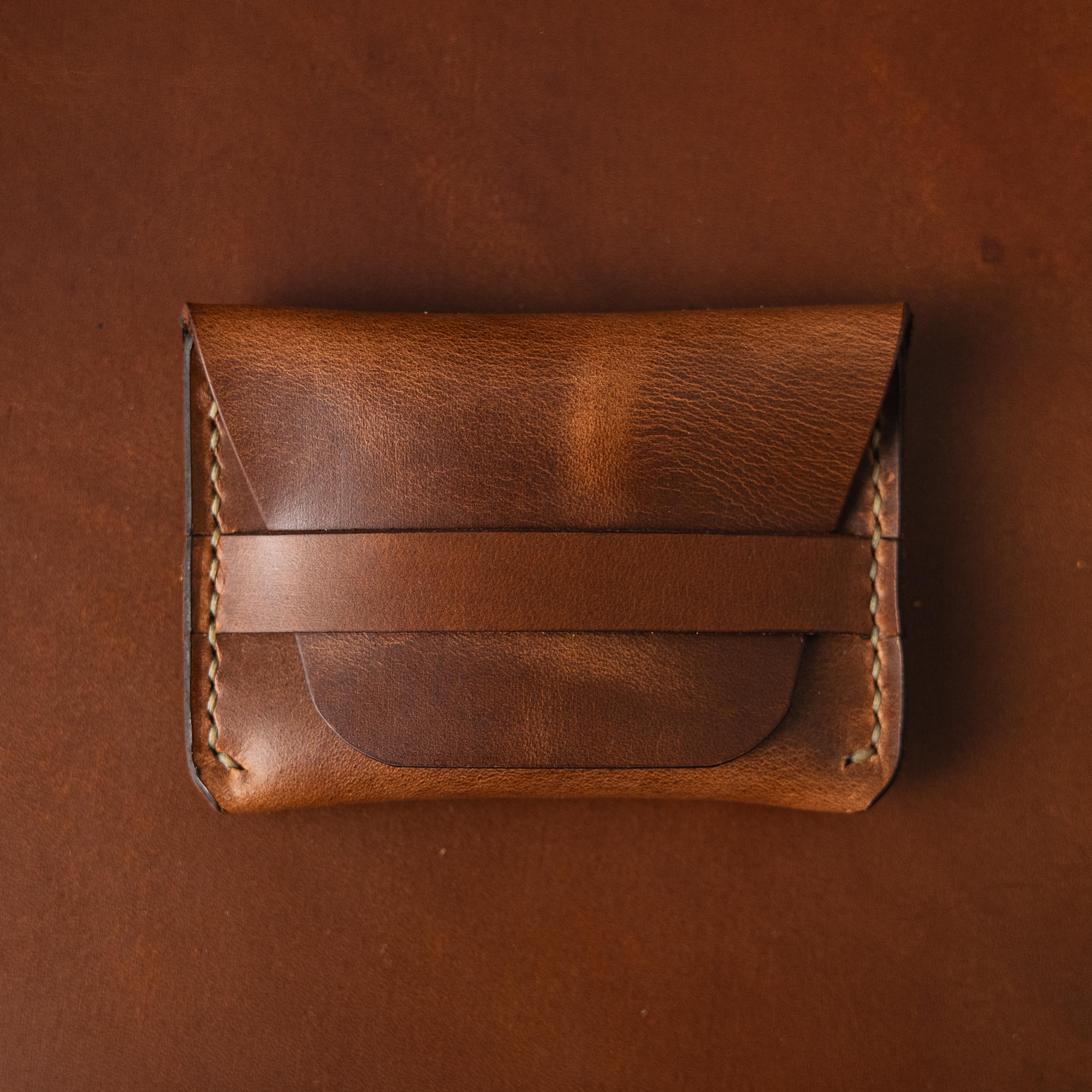 Sesame Double Shot Flap Wallet- mens leather wallet - handmade leather wallets at KMM & Co.