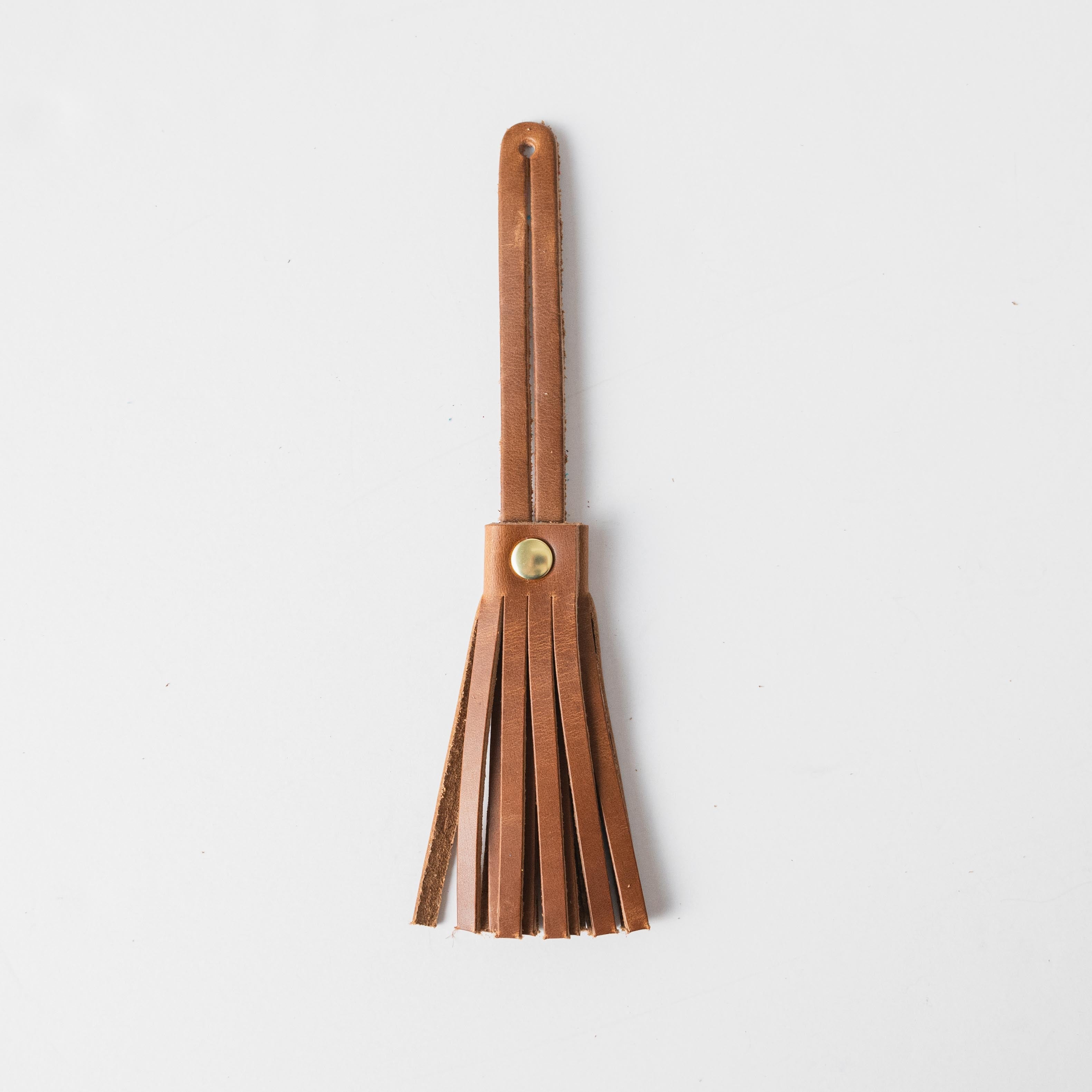 Sesame Double Shot Leather Tassel- leather tassel keychain - KMM & Co.