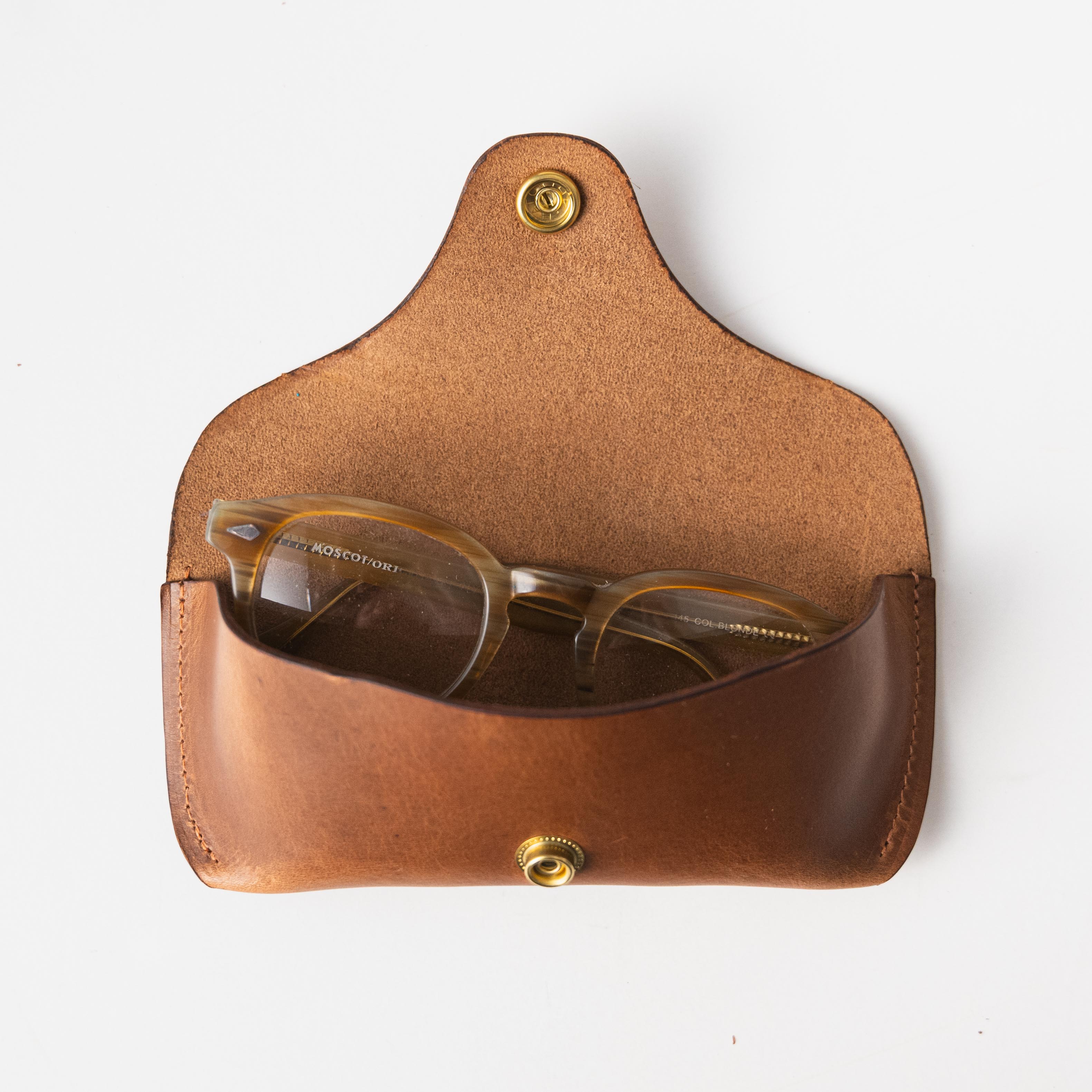 Sesame Double Shot Sunglasses Case- leather glasses case - KMM & Co.