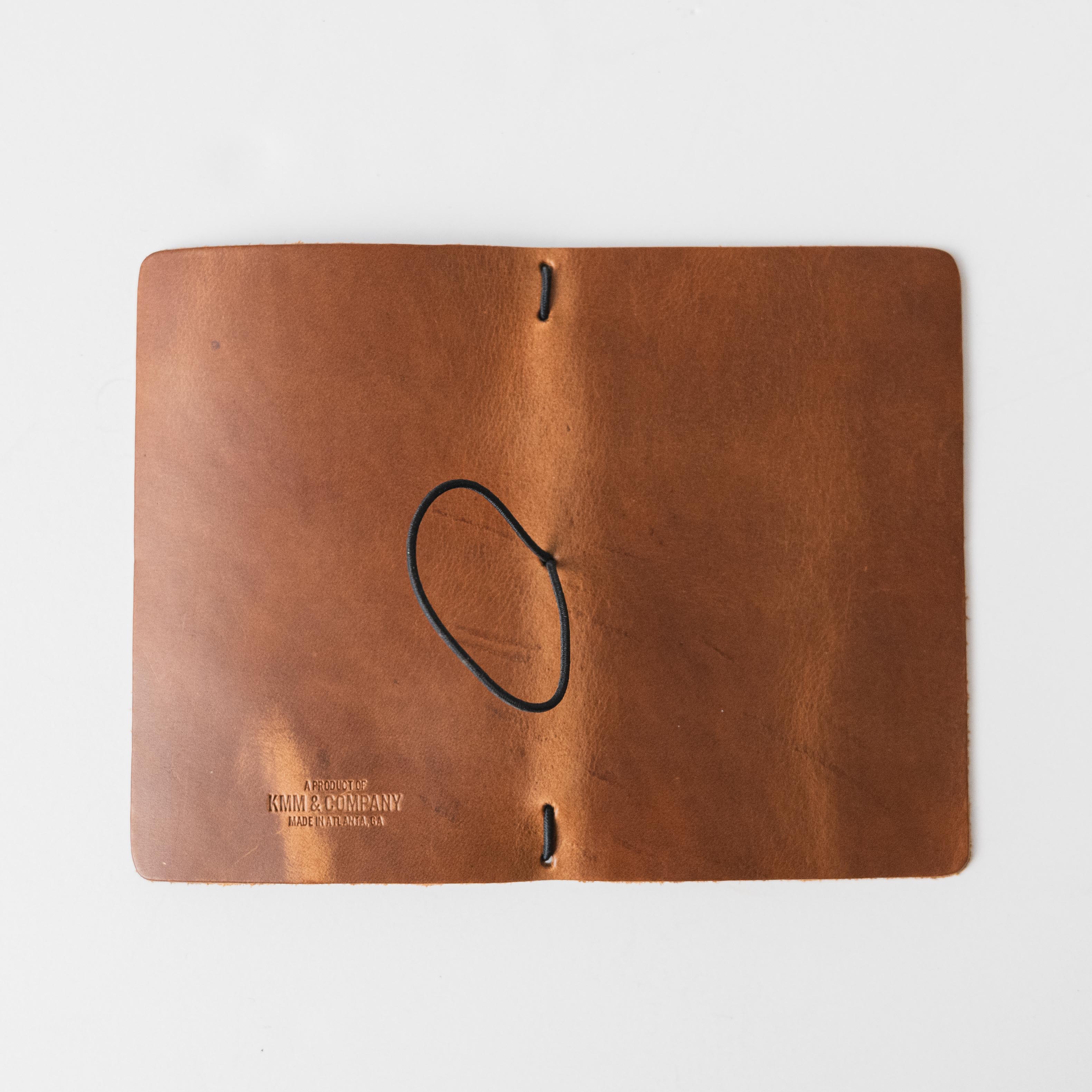Sesame Double Shot Travel Notebook- leather journal - leather notebook - KMM & Co.