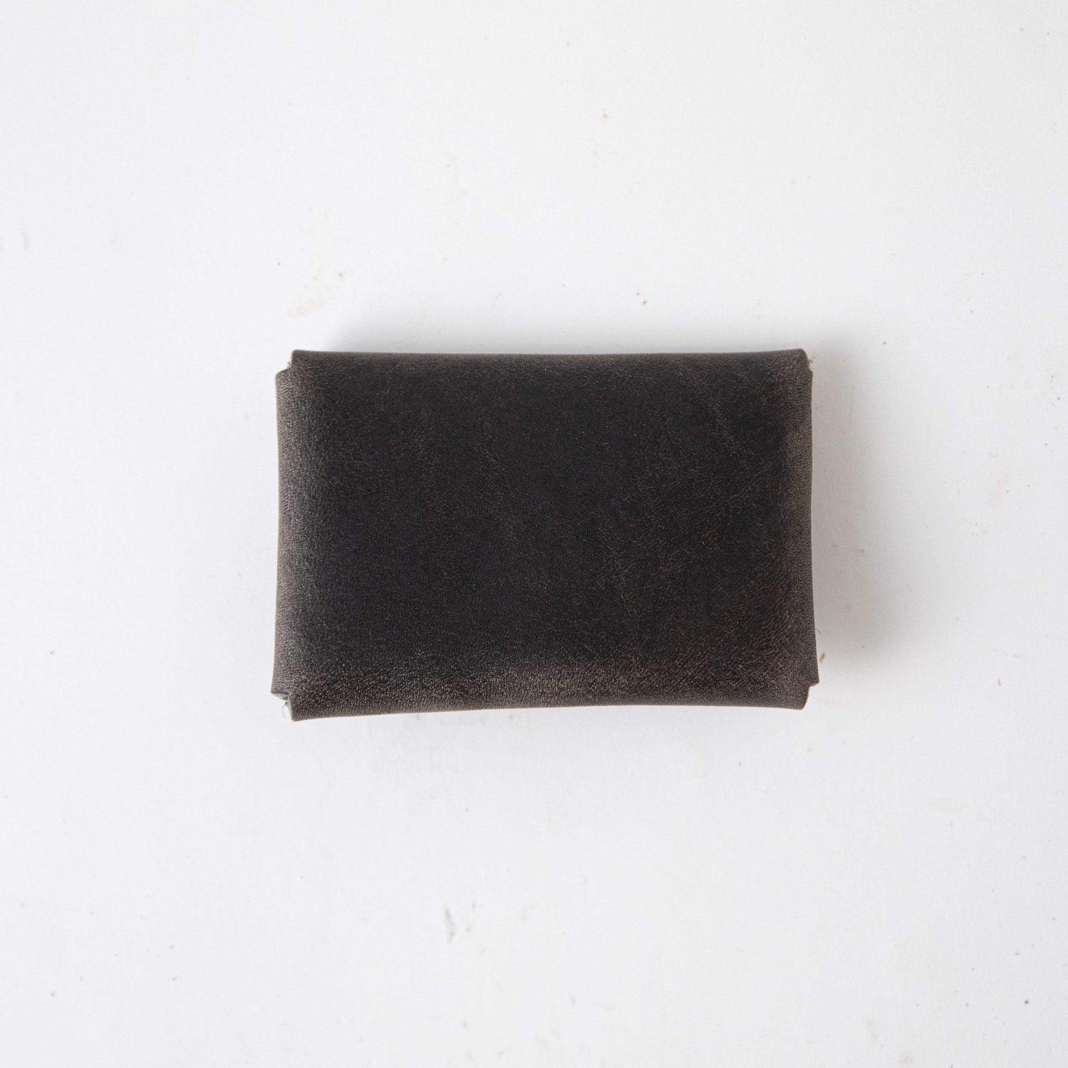Storm Grey Card Envelope- card holder wallet - leather wallet made in America at KMM & Co.