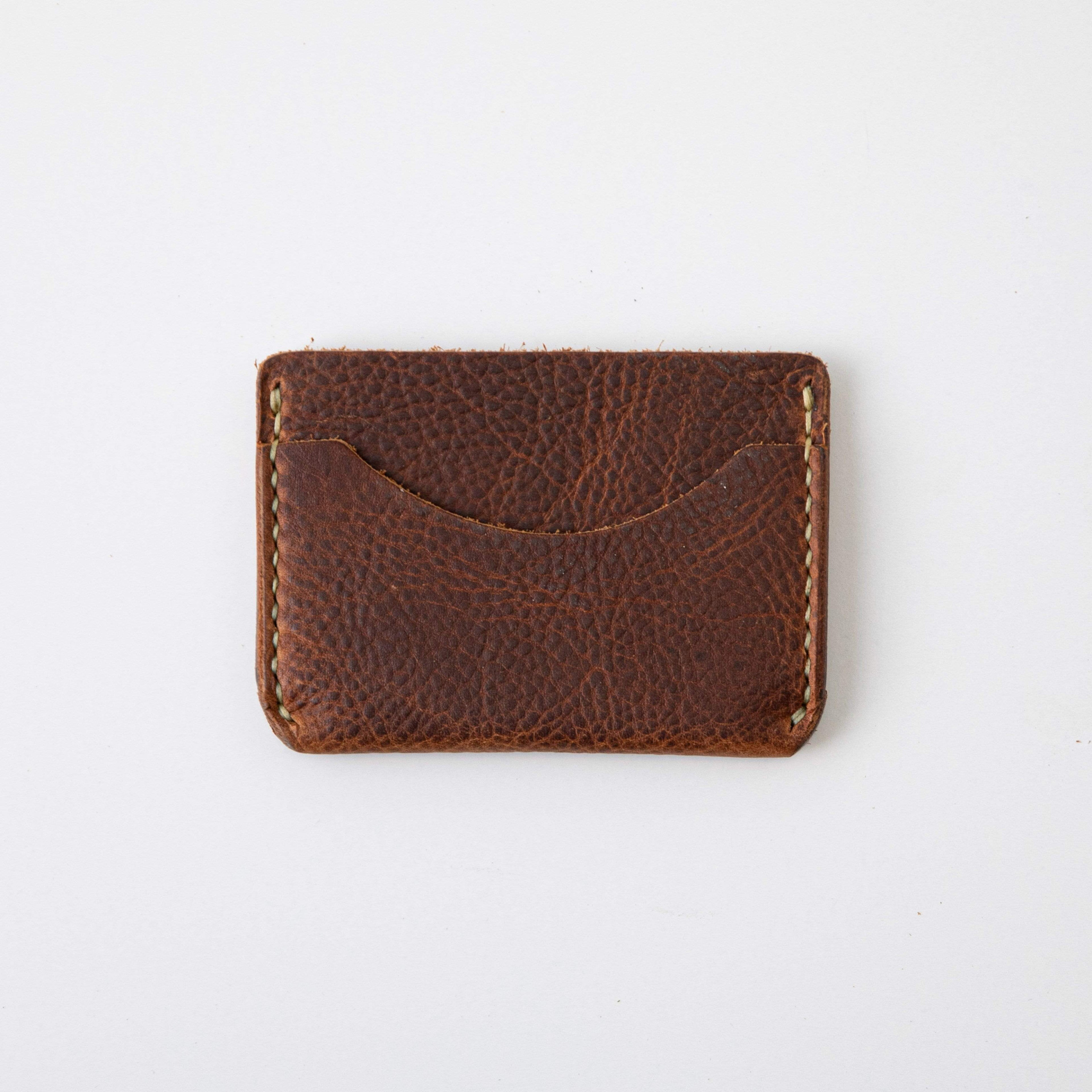 Tan Kodiak Card Case- mens leather wallet - leather wallets for women - KMM & Co.