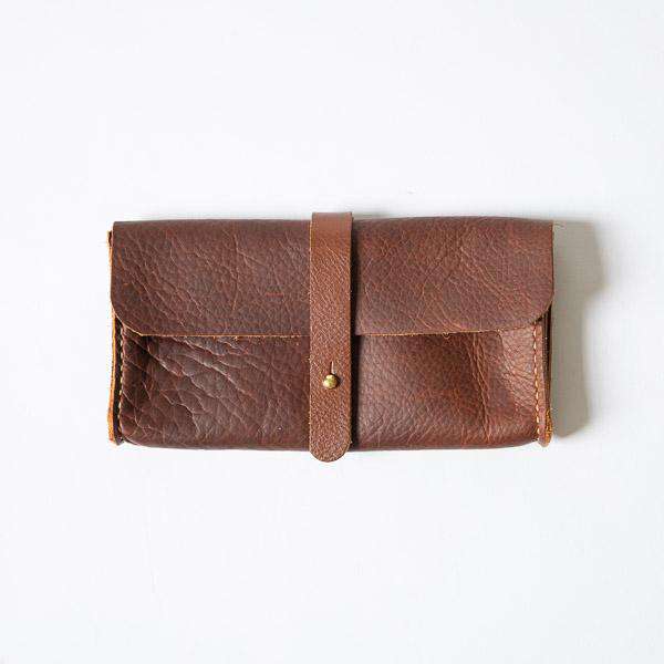 Tan Kodiak Clutch Wallet- leather clutch bag - leather handmade bags - KMM & Co.