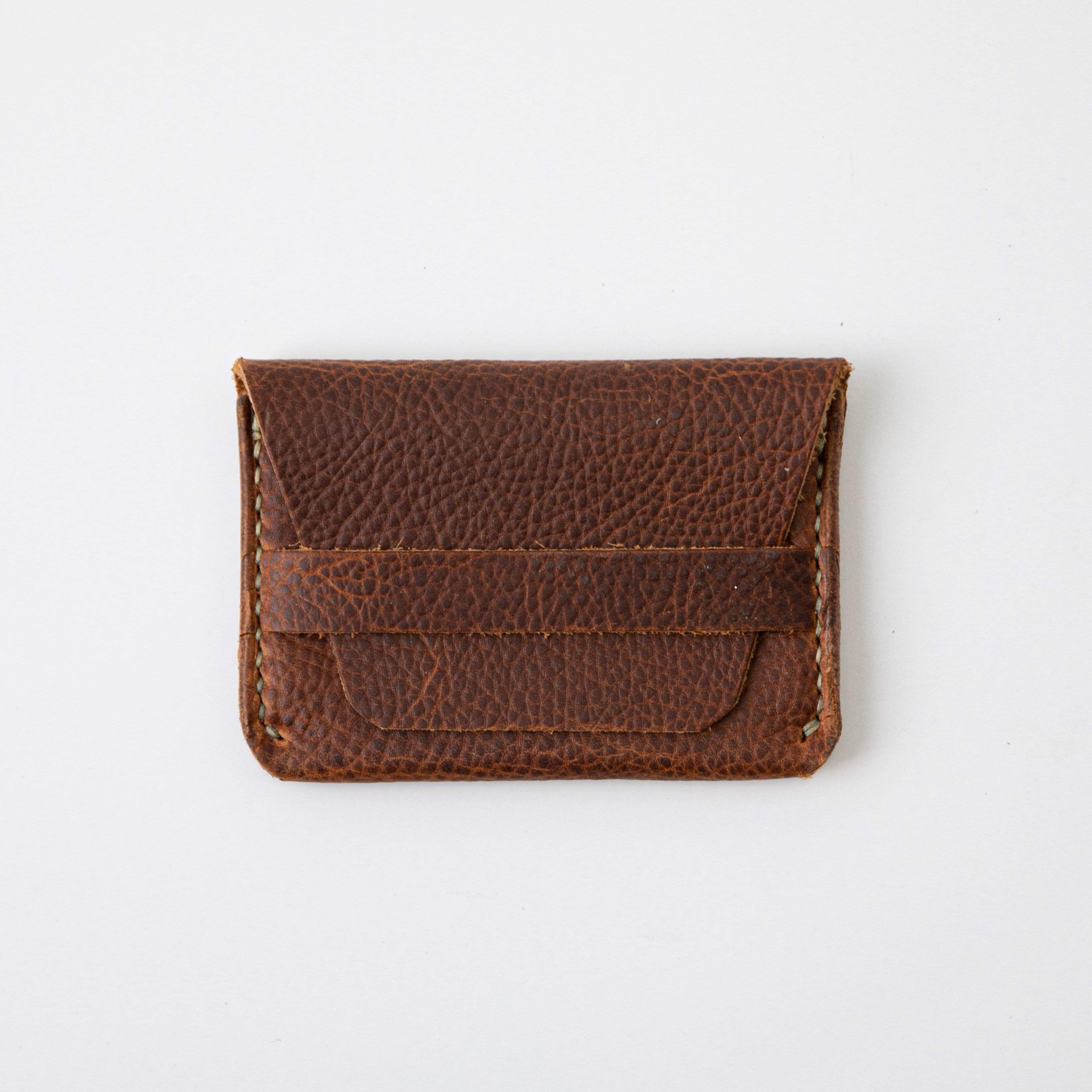 Tan Kodiak Flap Wallet- mens leather wallet - handmade leather wallets at KMM &amp; Co.