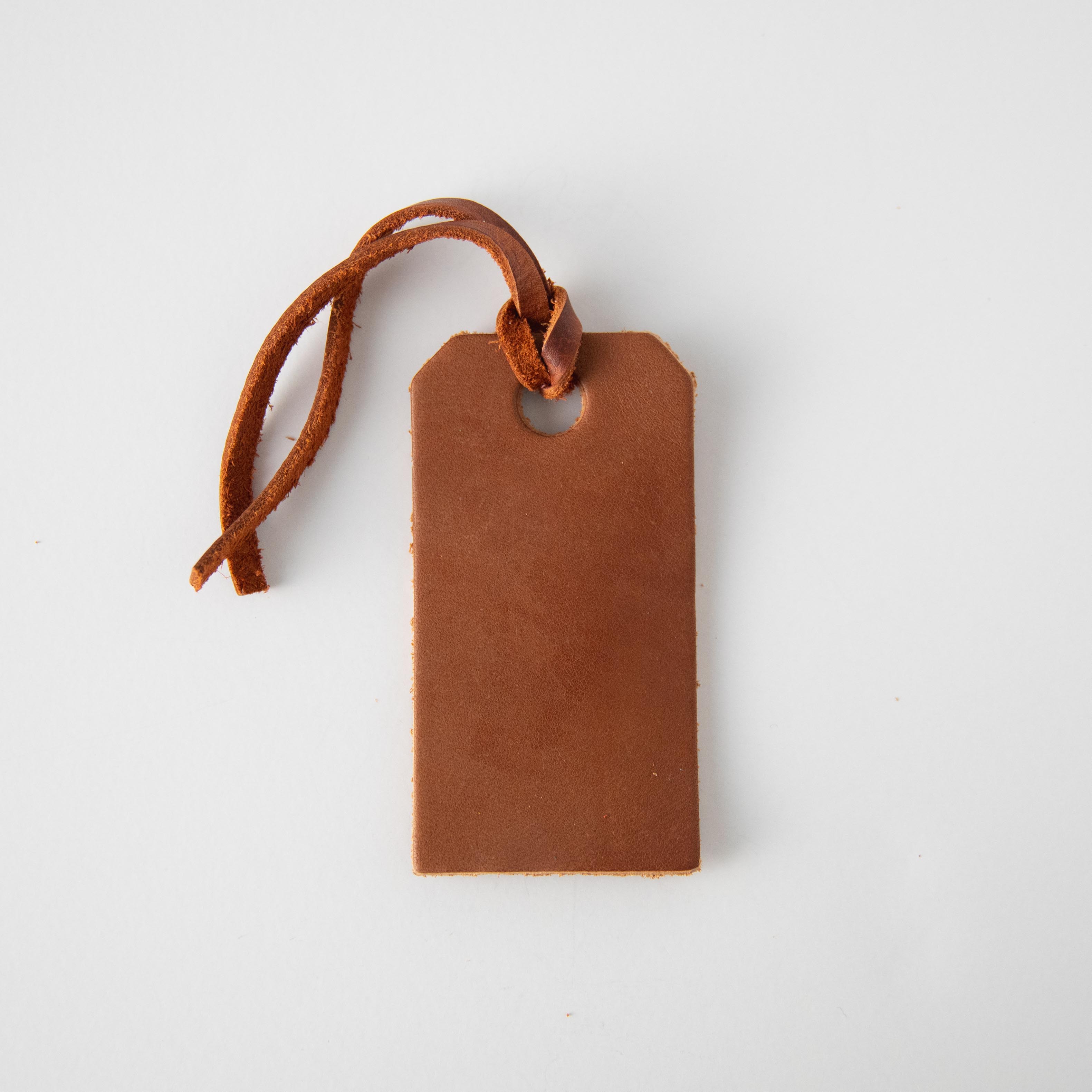 Tan Leather Tag- personalized luggage tags - custom luggage tags - KMM & Co.