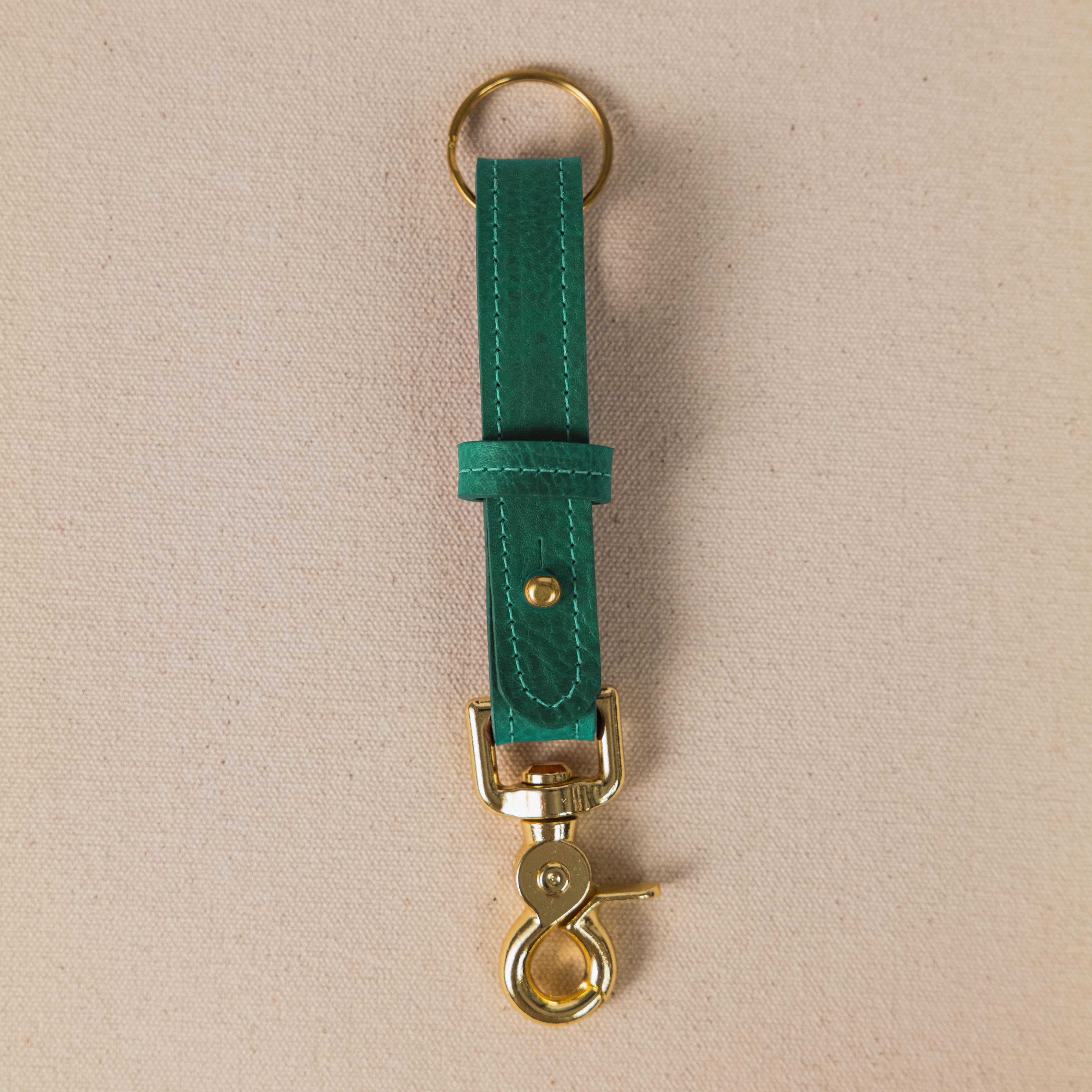 Teal Kodiak Key Lanyard- leather keychain for men and women - KMM & Co.