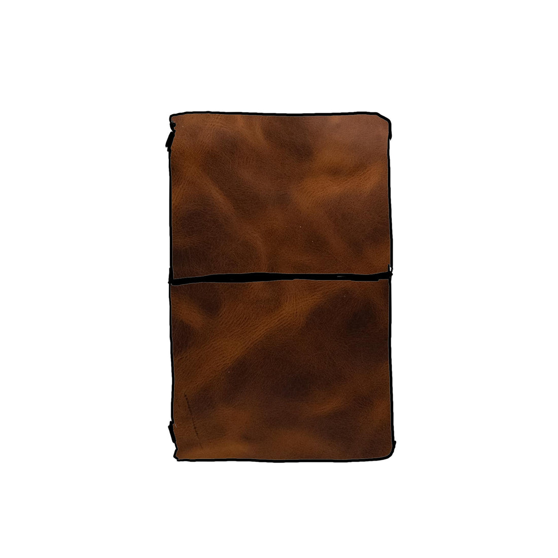 Tobacco Travel Notebook- leather journal - leather notebook - KMM &amp; Co.