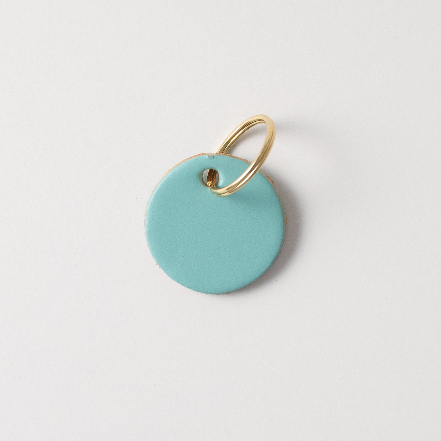 Topaz Circle Key Fob- leather keychain - leather key holder - leather key fob - KMM & Co.