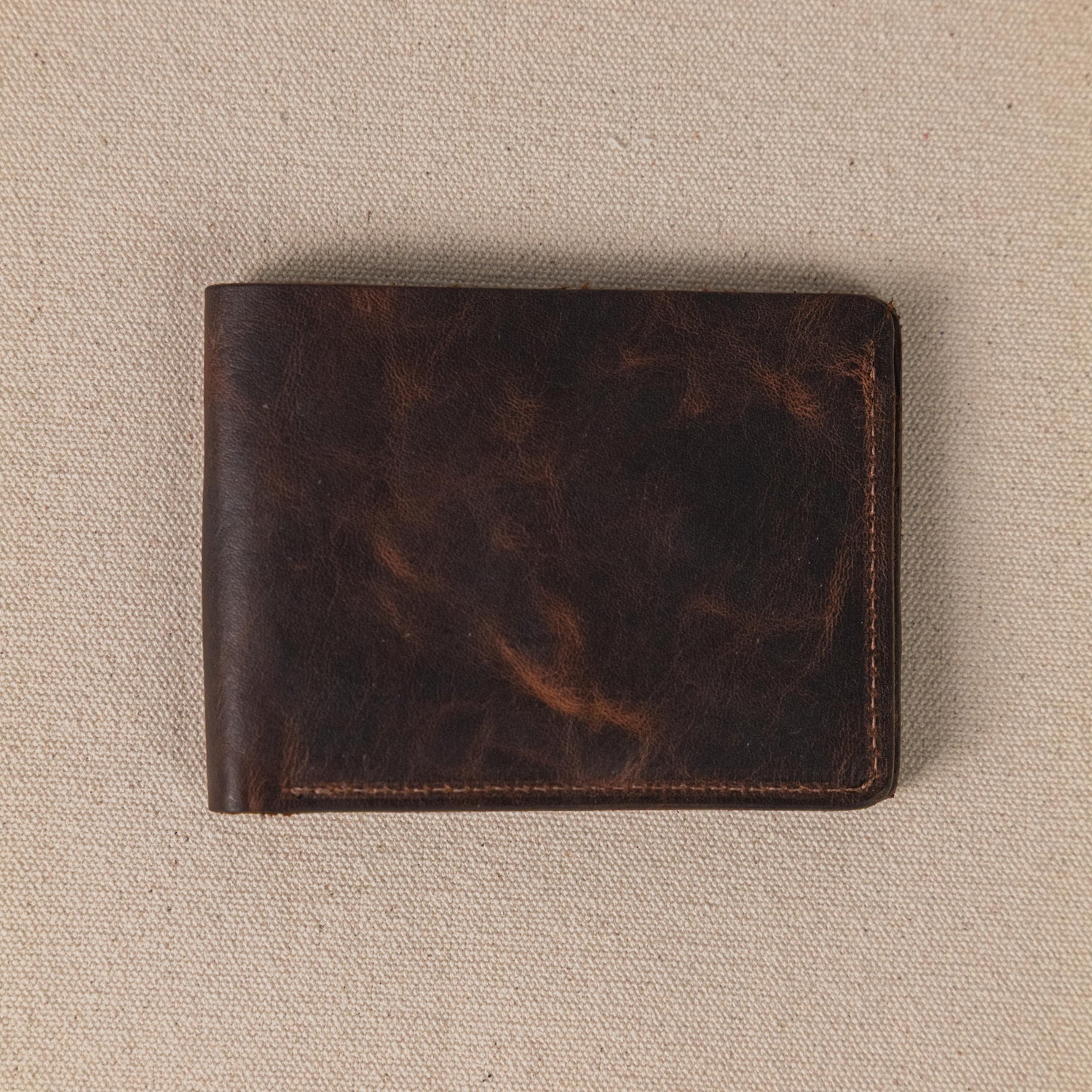 Tortoiseshell Billfold- leather billfold wallet - mens leather bifold wallet - KMM & Co.