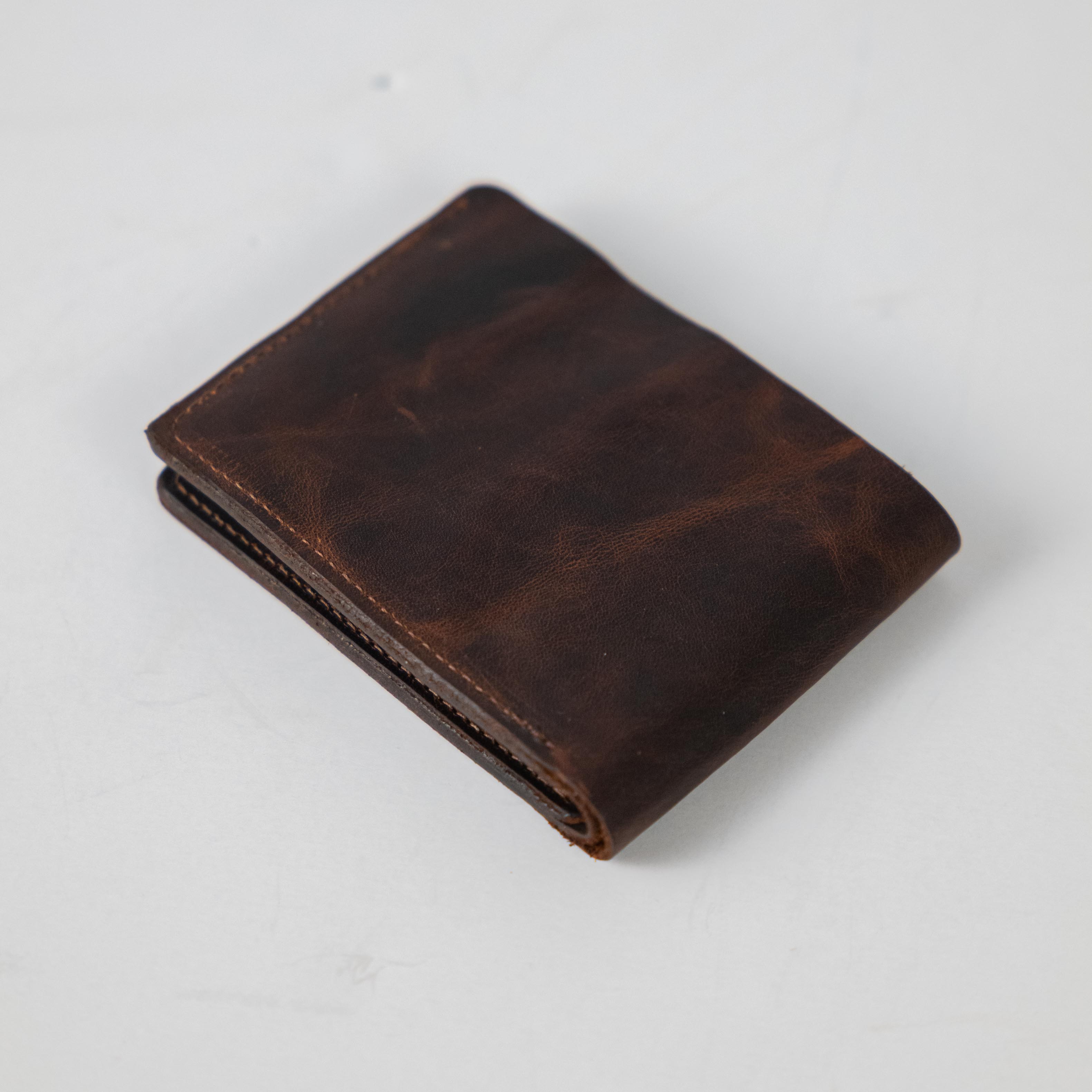 Tortoiseshell Billfold- leather billfold wallet - mens leather bifold wallet - KMM & Co.