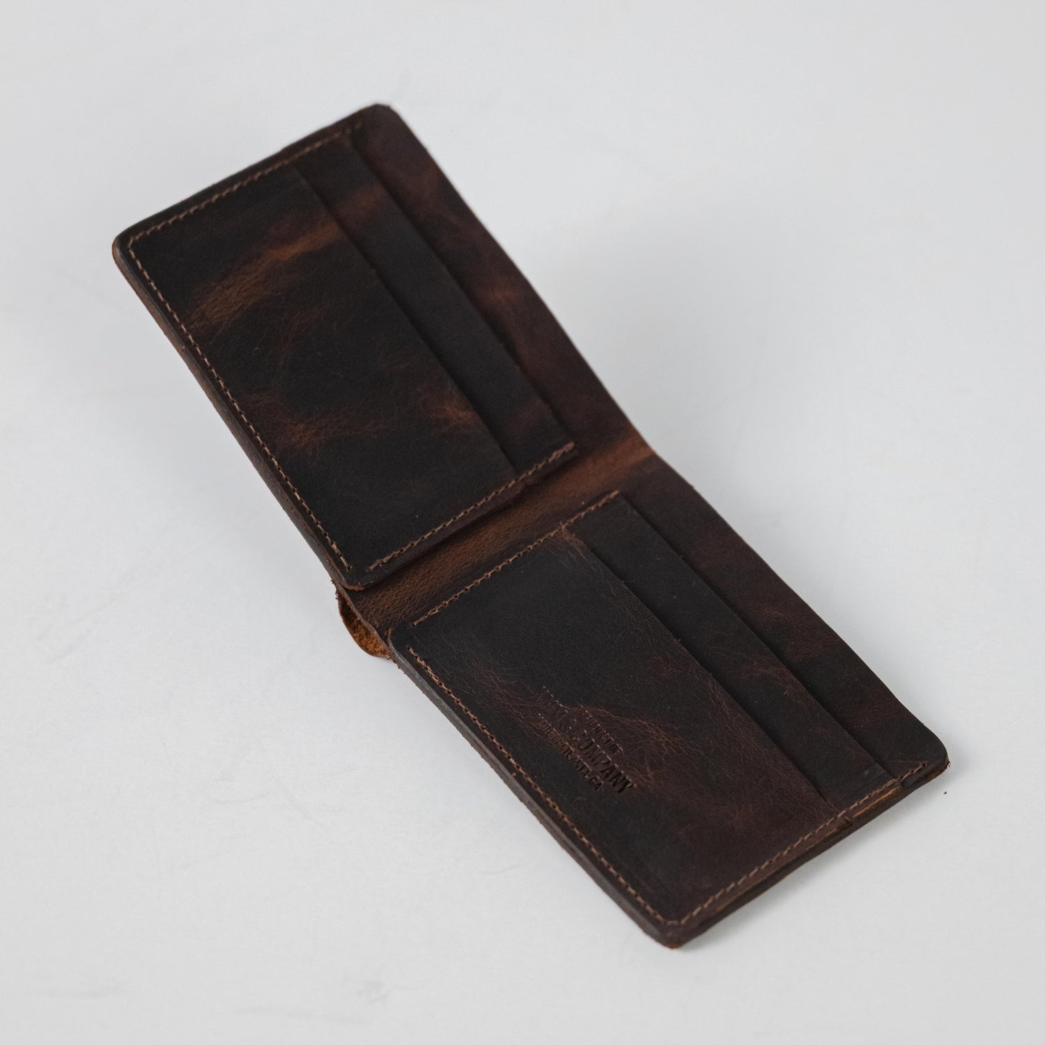 Tortoiseshell Billfold- leather billfold wallet - mens leather bifold wallet - KMM & Co.