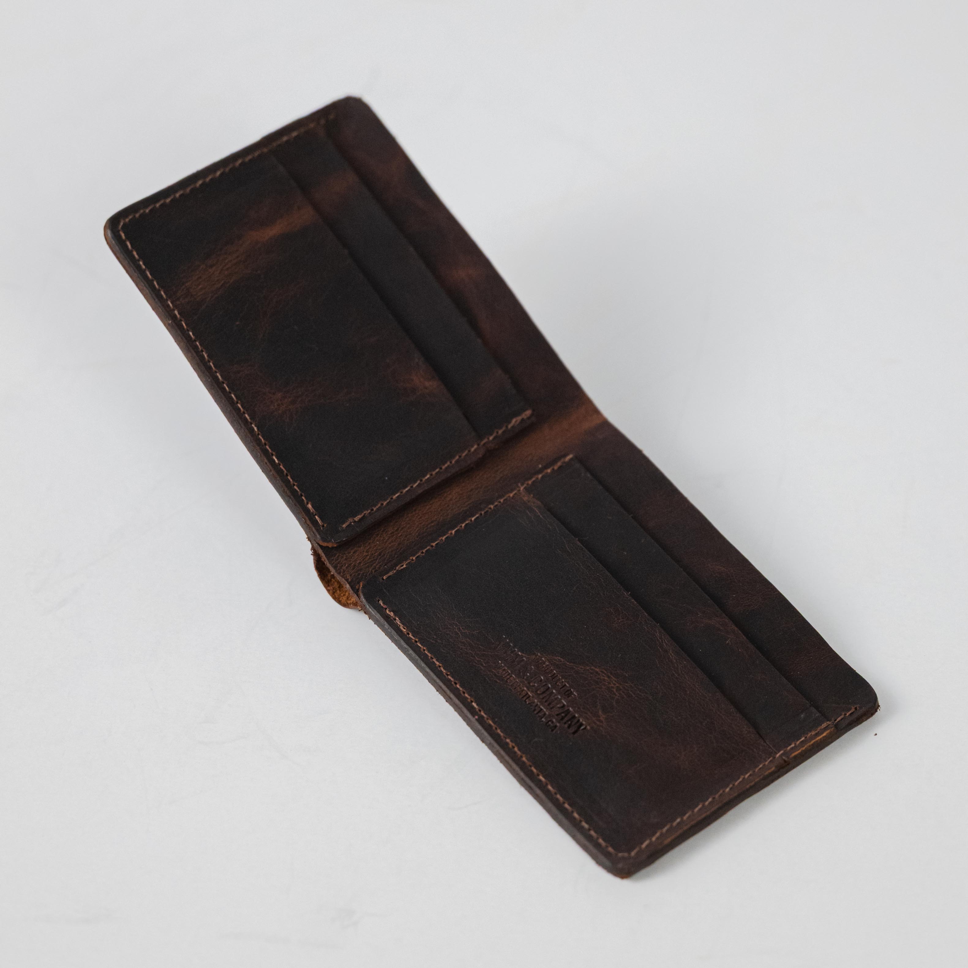 Tortoiseshell Billfold- leather billfold wallet - mens leather bifold wallet - KMM & Co.