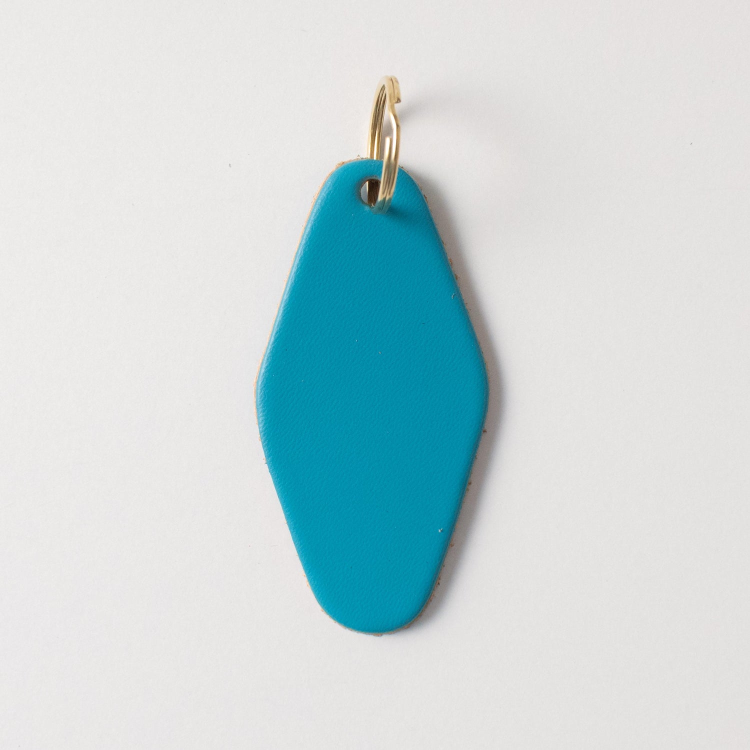Turquoise Hotel Key Fob- leather keychain - leather key holder - leather key fob - KMM & Co.