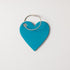 Turquoise Leather Heart Tag- personalized luggage tags - custom luggage tags - KMM & Co.