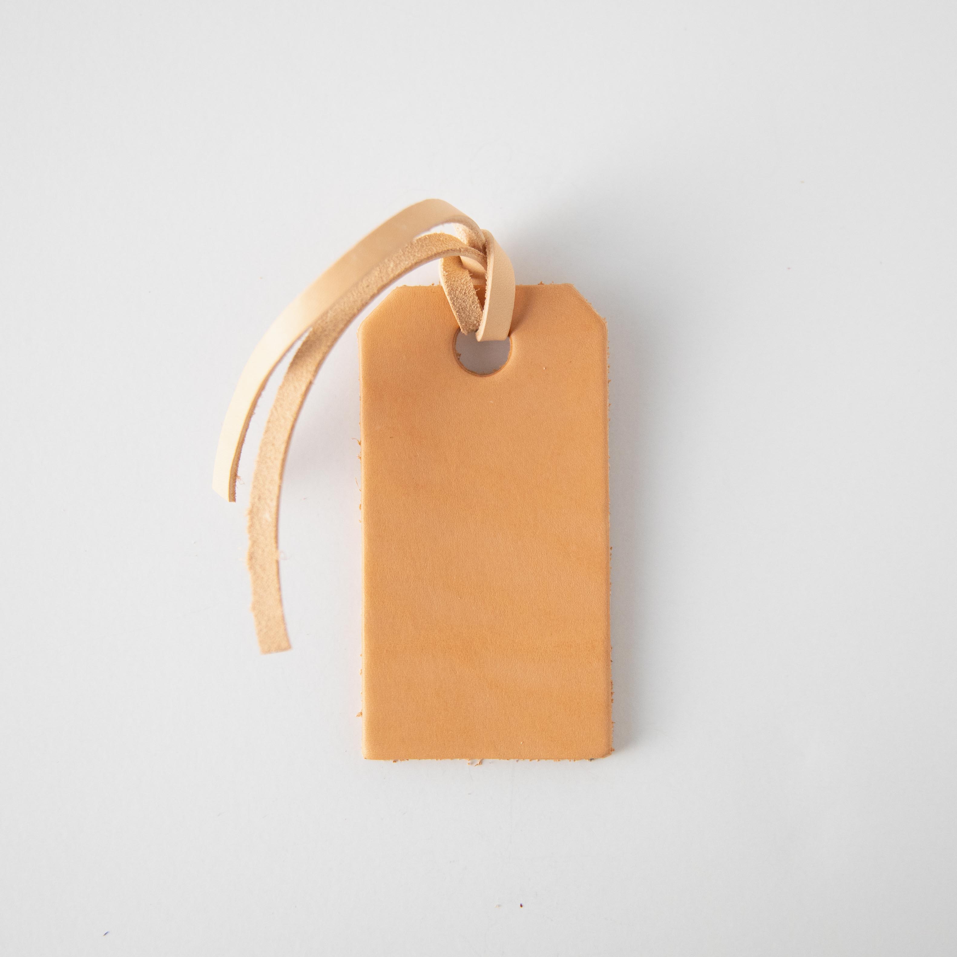 Vegetable Tanned Leather Tag- personalized luggage tags - custom luggage tags - KMM & Co.