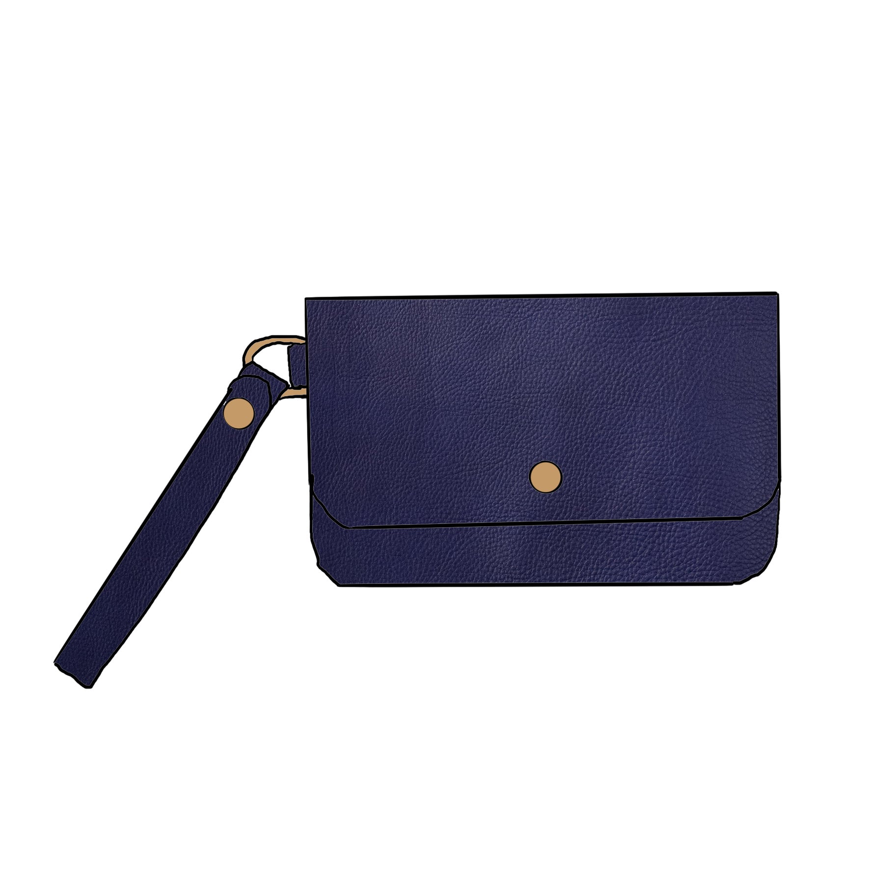 Violet Cypress Wristlet Clutch