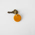 Yellow Circle Key Fob- leather keychain - leather key holder - leather key fob - KMM & Co.