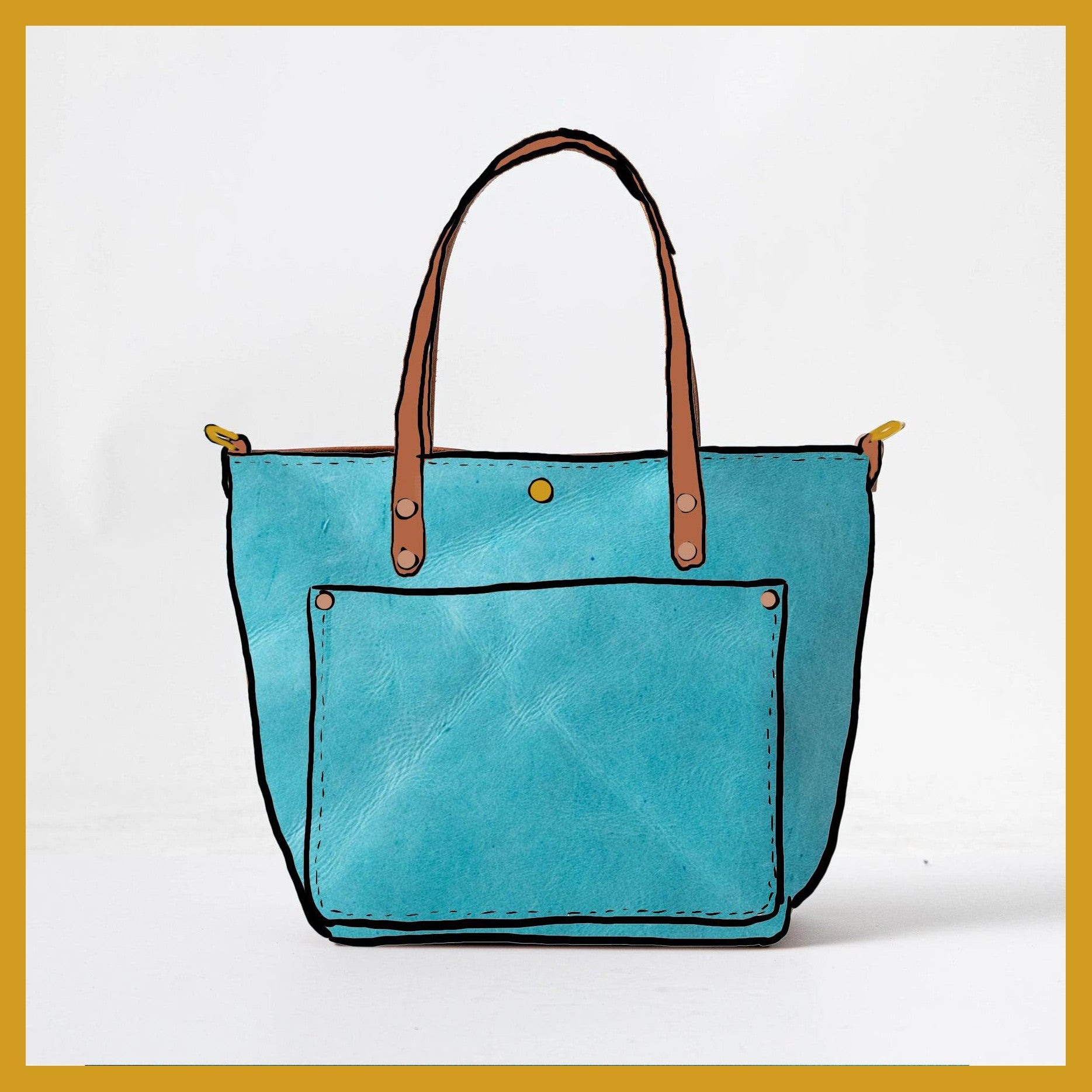 Scratch-and-Dent Aegean Blue Mini Travel Tote