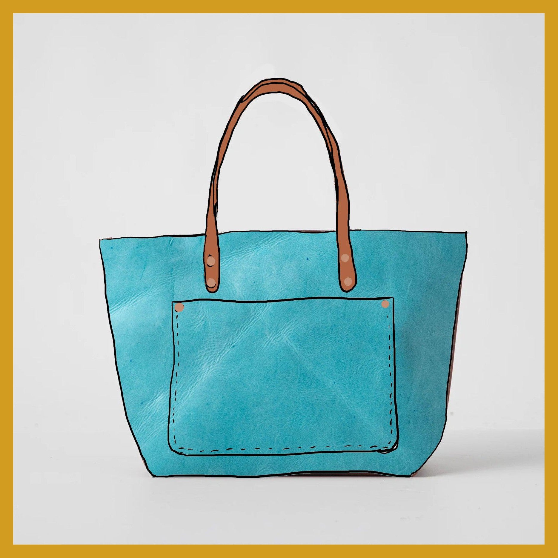 Scratch-and-Dent Aegean Blue Market Tote