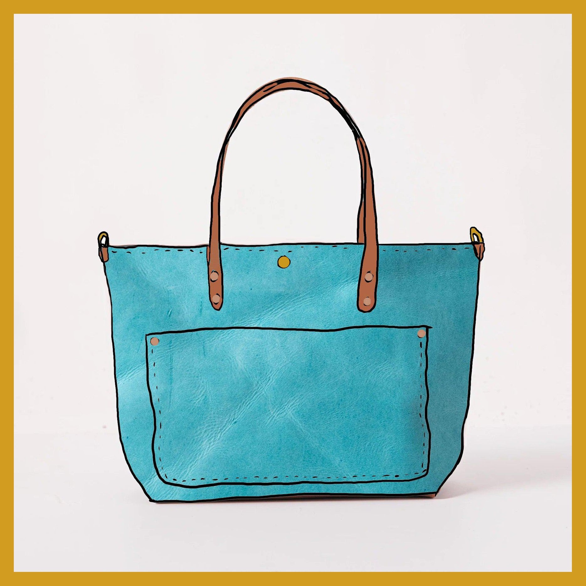 Scratch-and-Dent Aegean Blue East West Travel Tote