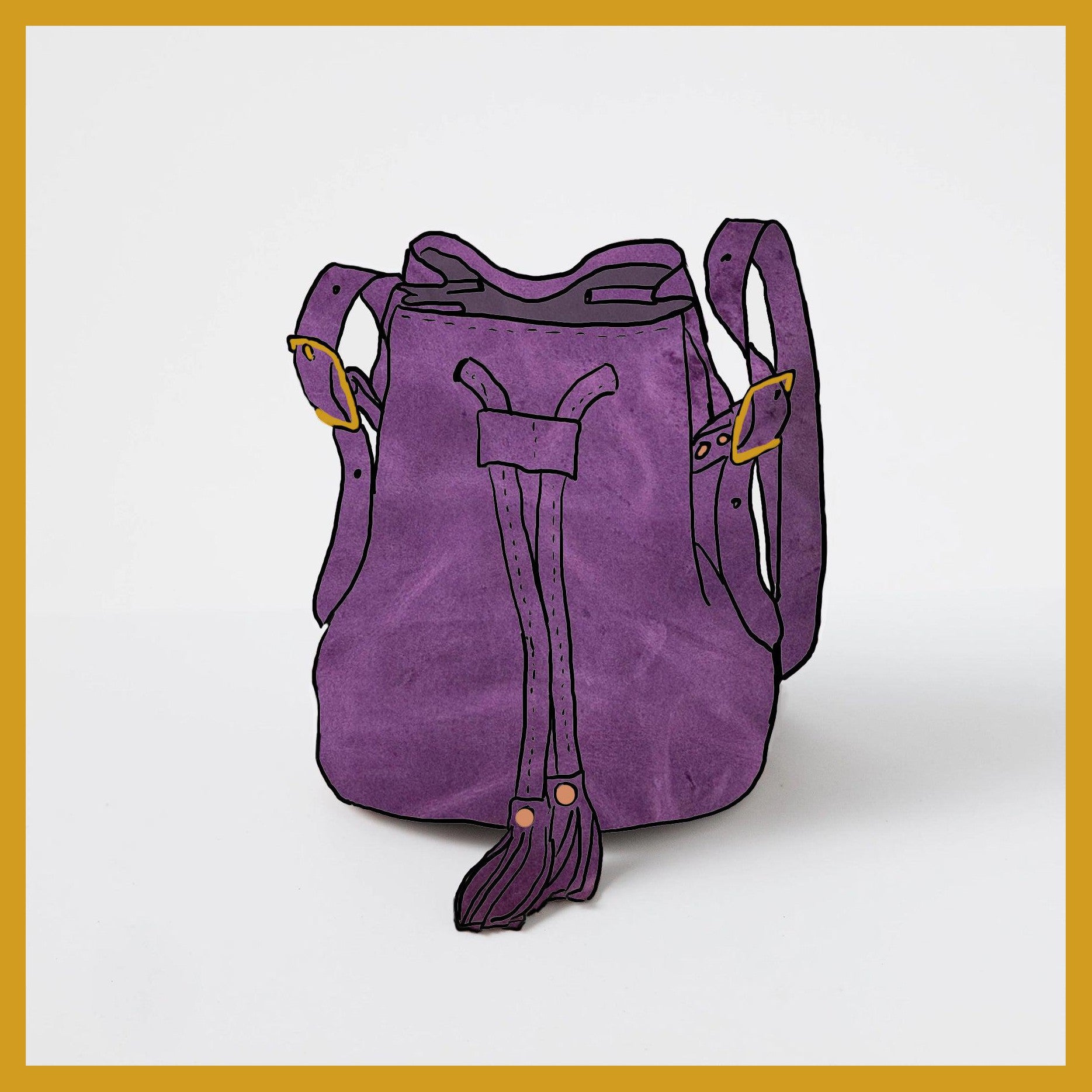 Scratch-and-Dent Amethyst Bucket Bag
