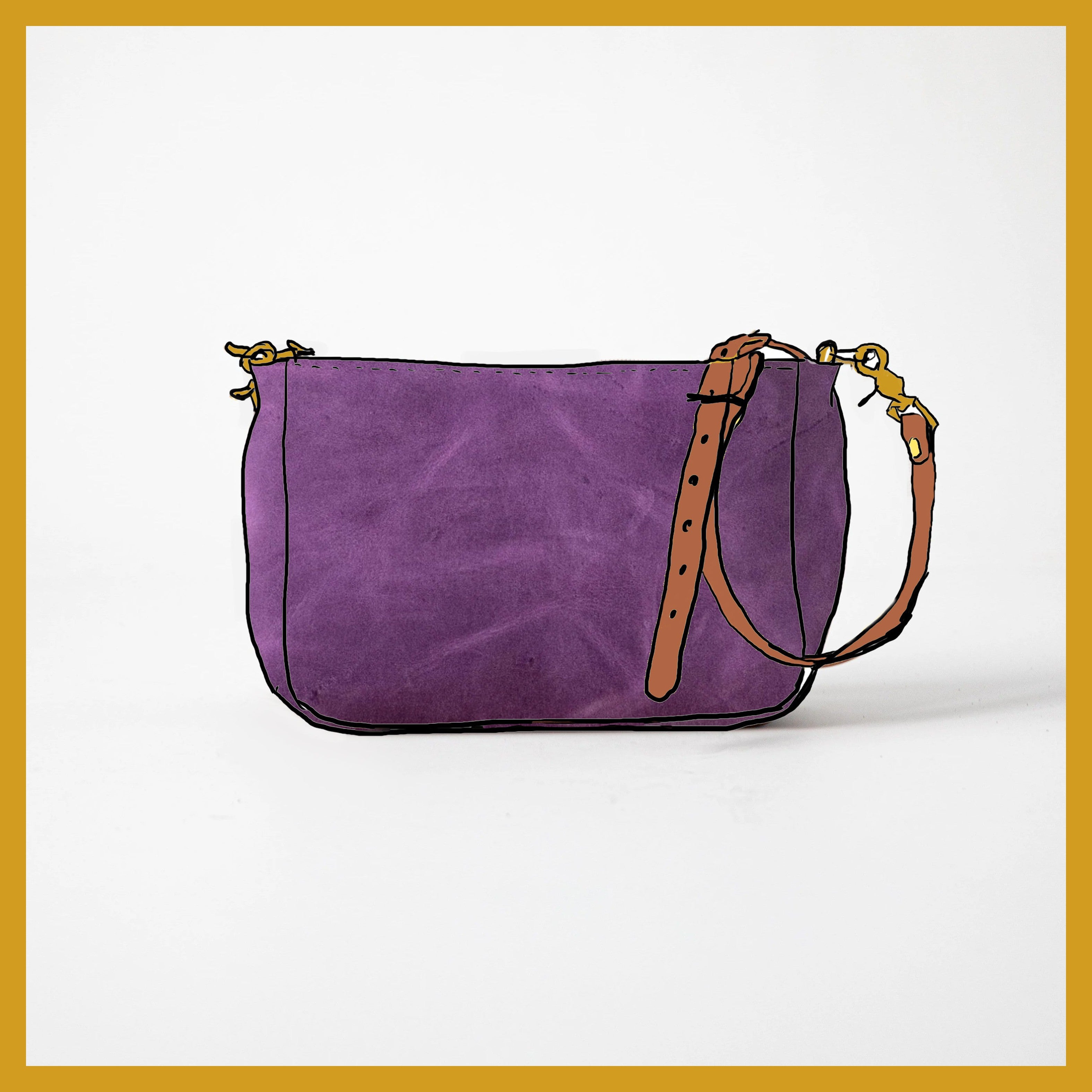 Scratch-and-Dent Amethyst Crossbody Bag