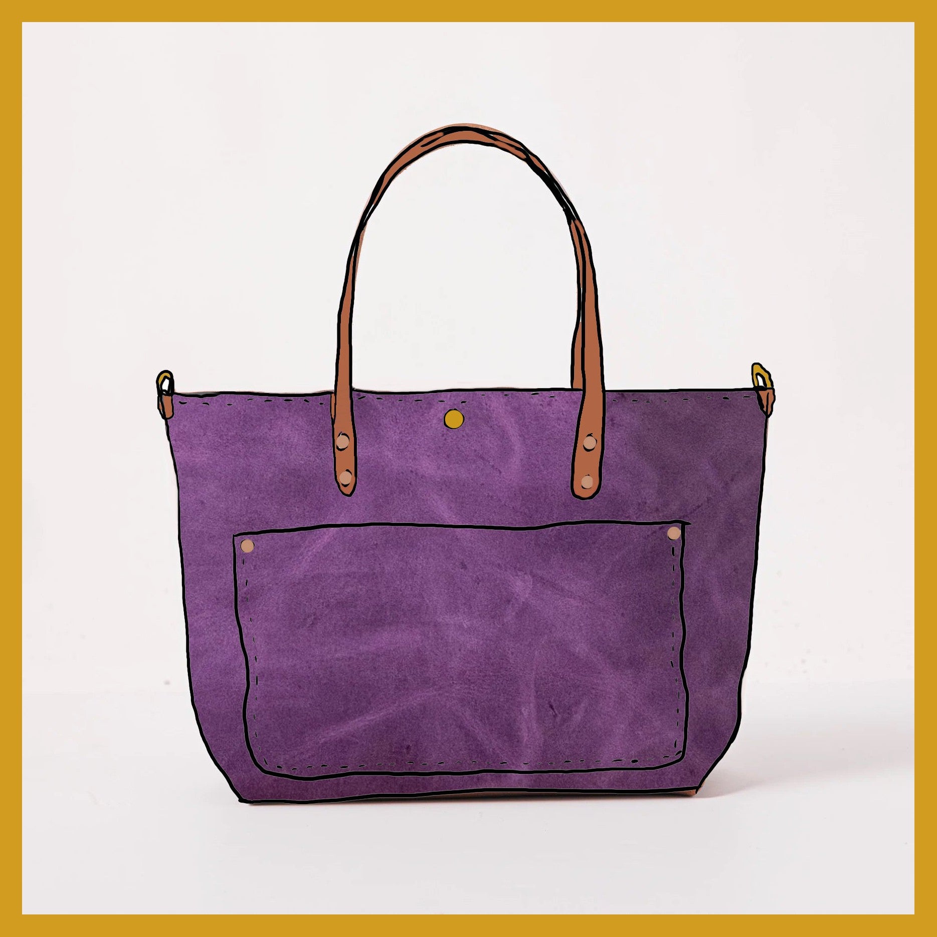 Scratch-and-Dent Amethyst East West Travel Tote