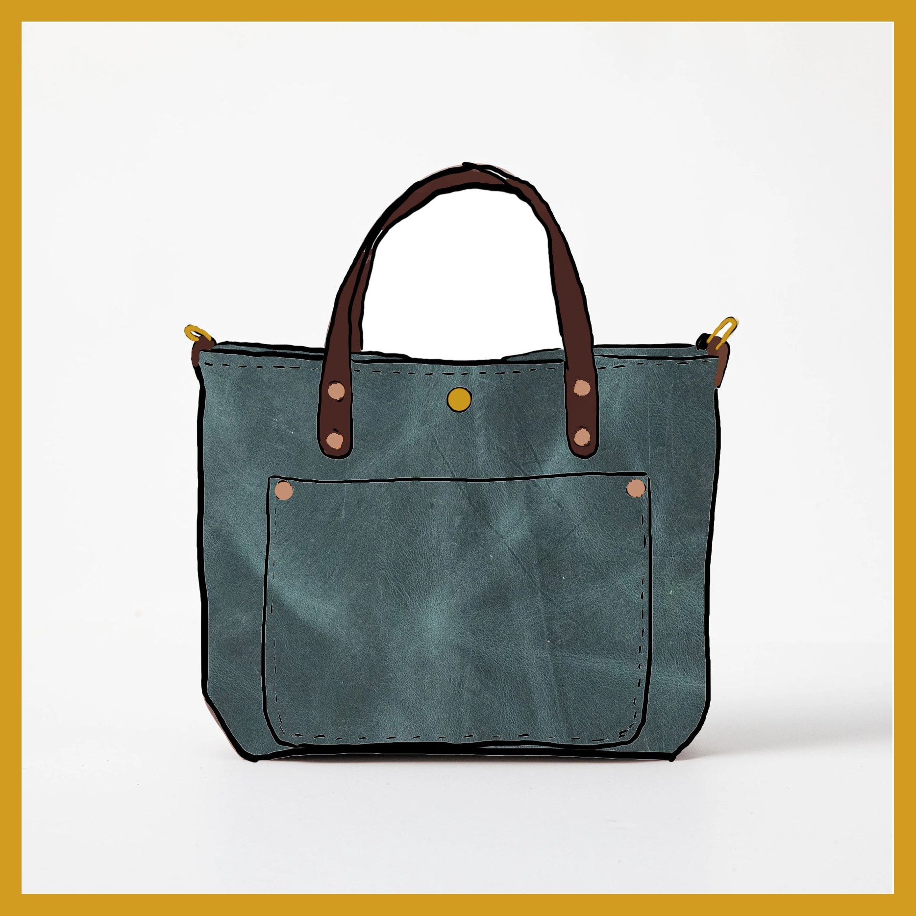 Scratch-and-Dent Atlantic Blue Mini Travel Tote