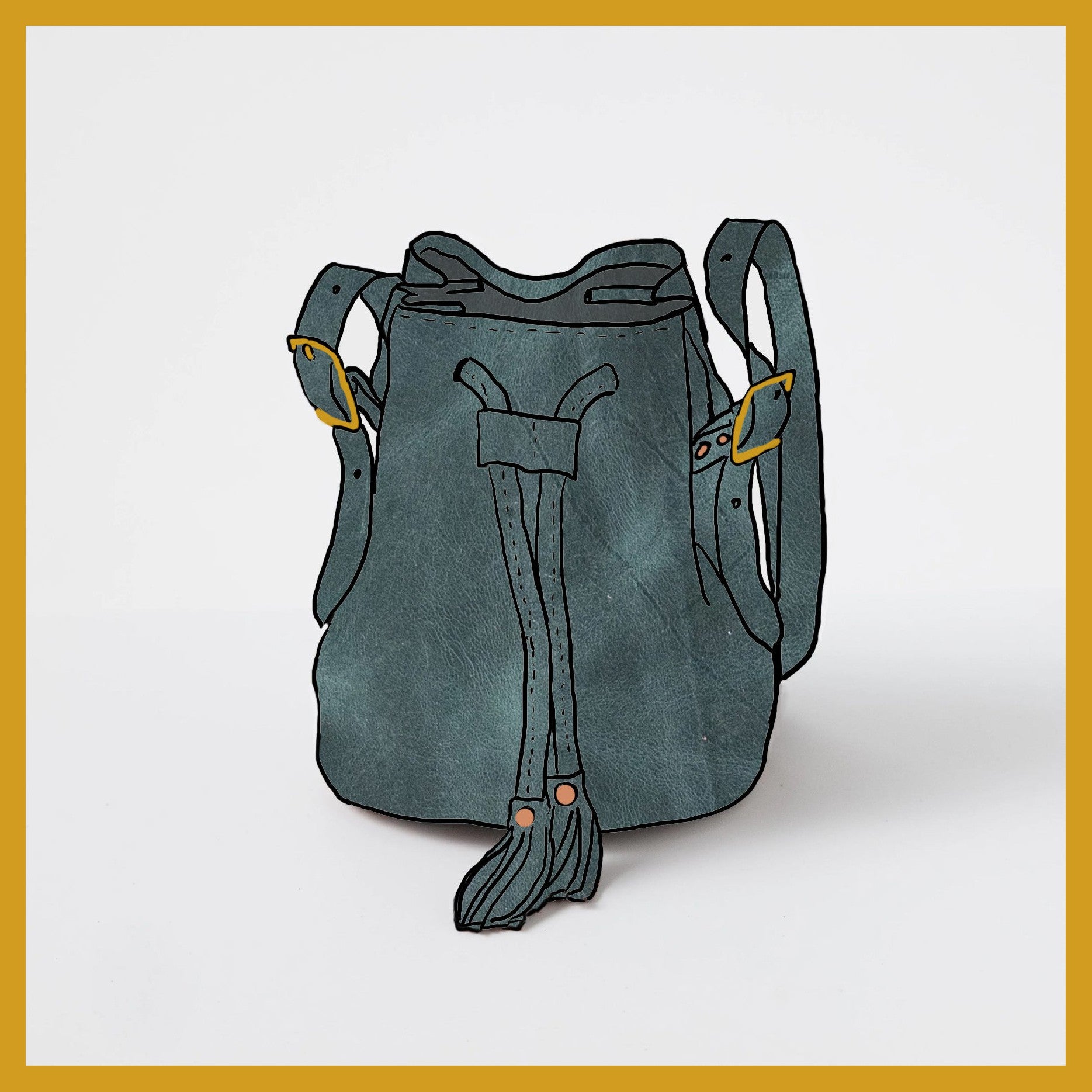 Scratch-and-Dent Atlantic Blue Bucket Bag