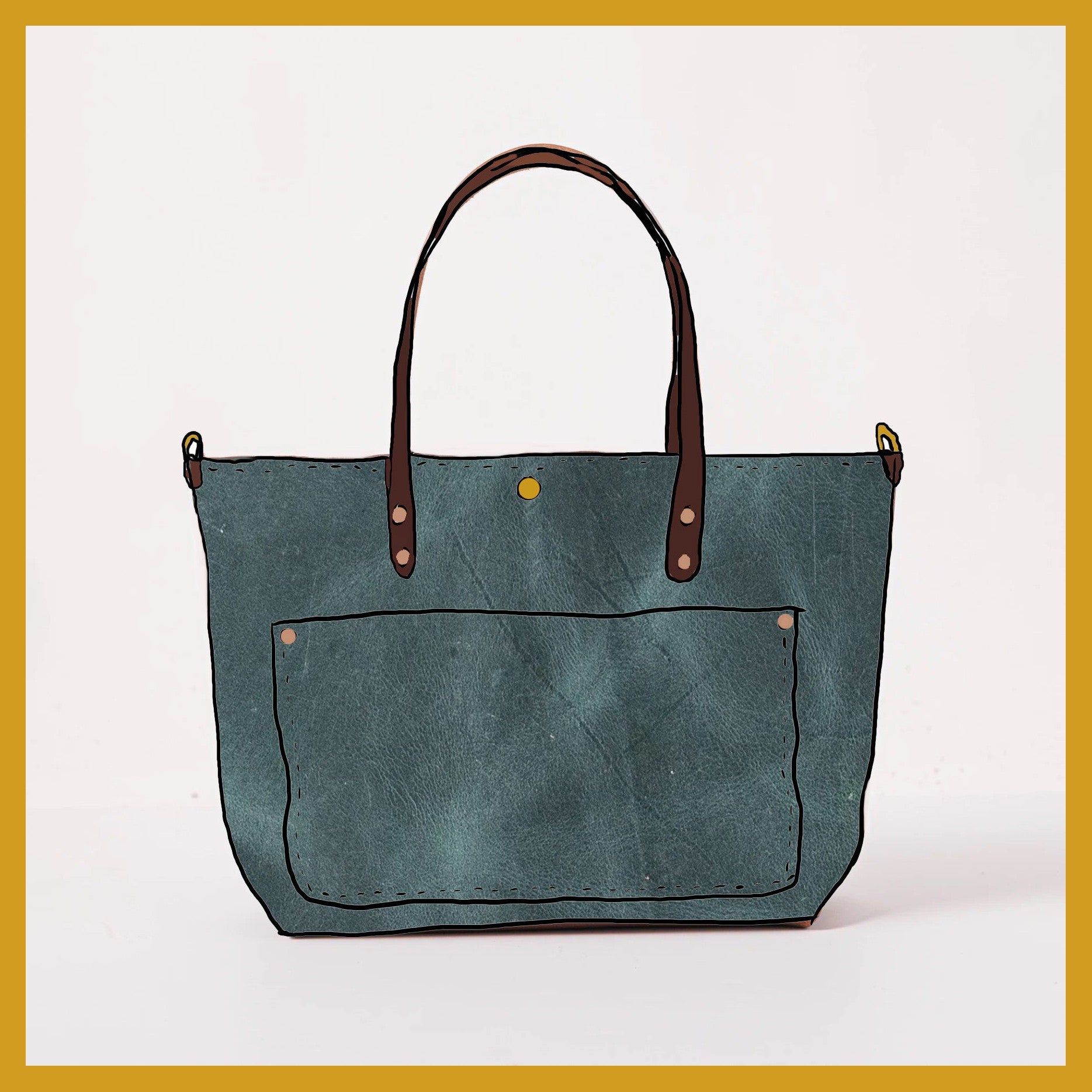Scratch-and-Dent Atlantic Blue East West Travel Tote