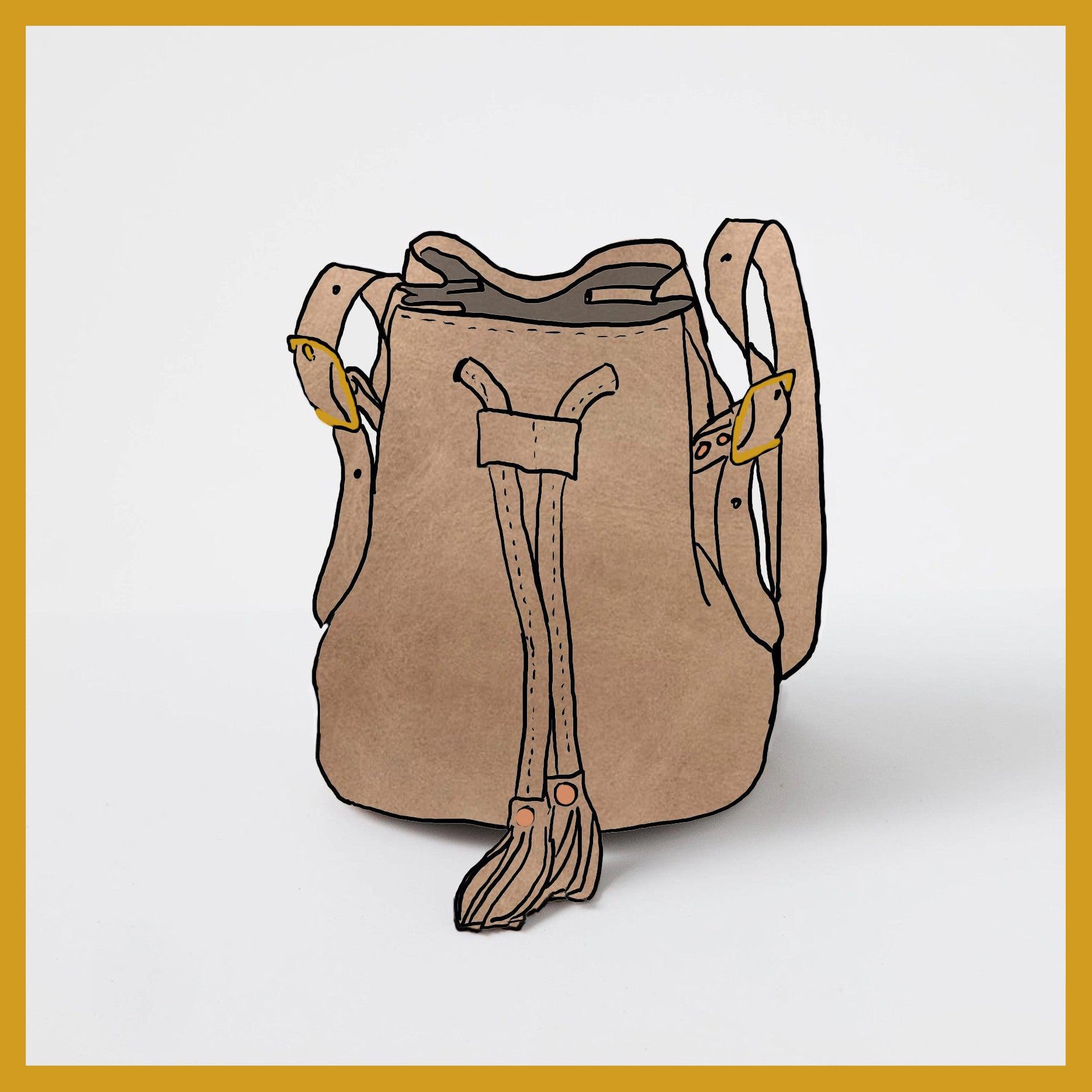 Scratch-and-Dent Beige Bucket Bag
