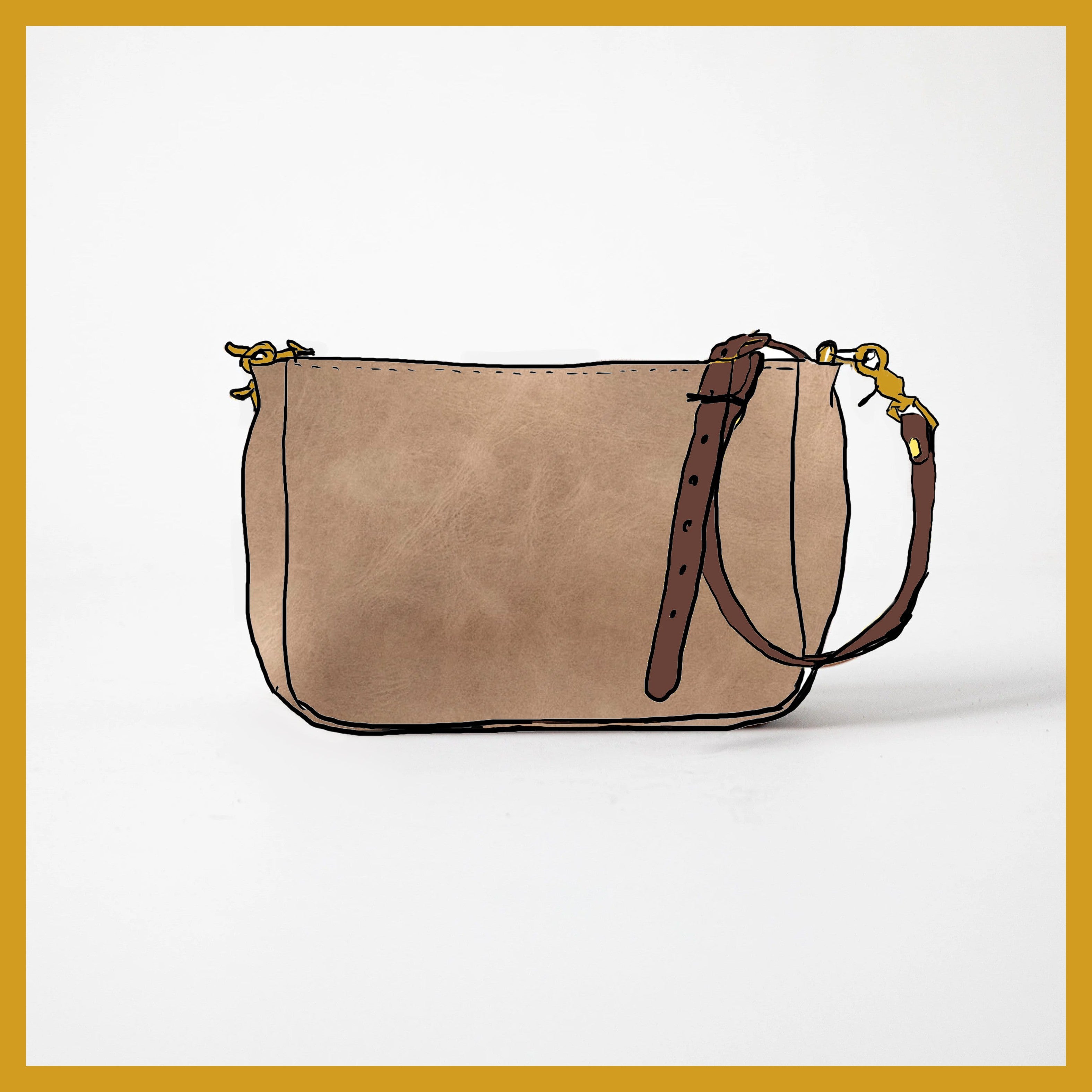 Scratch-and-Dent Beige Crossbody Bag