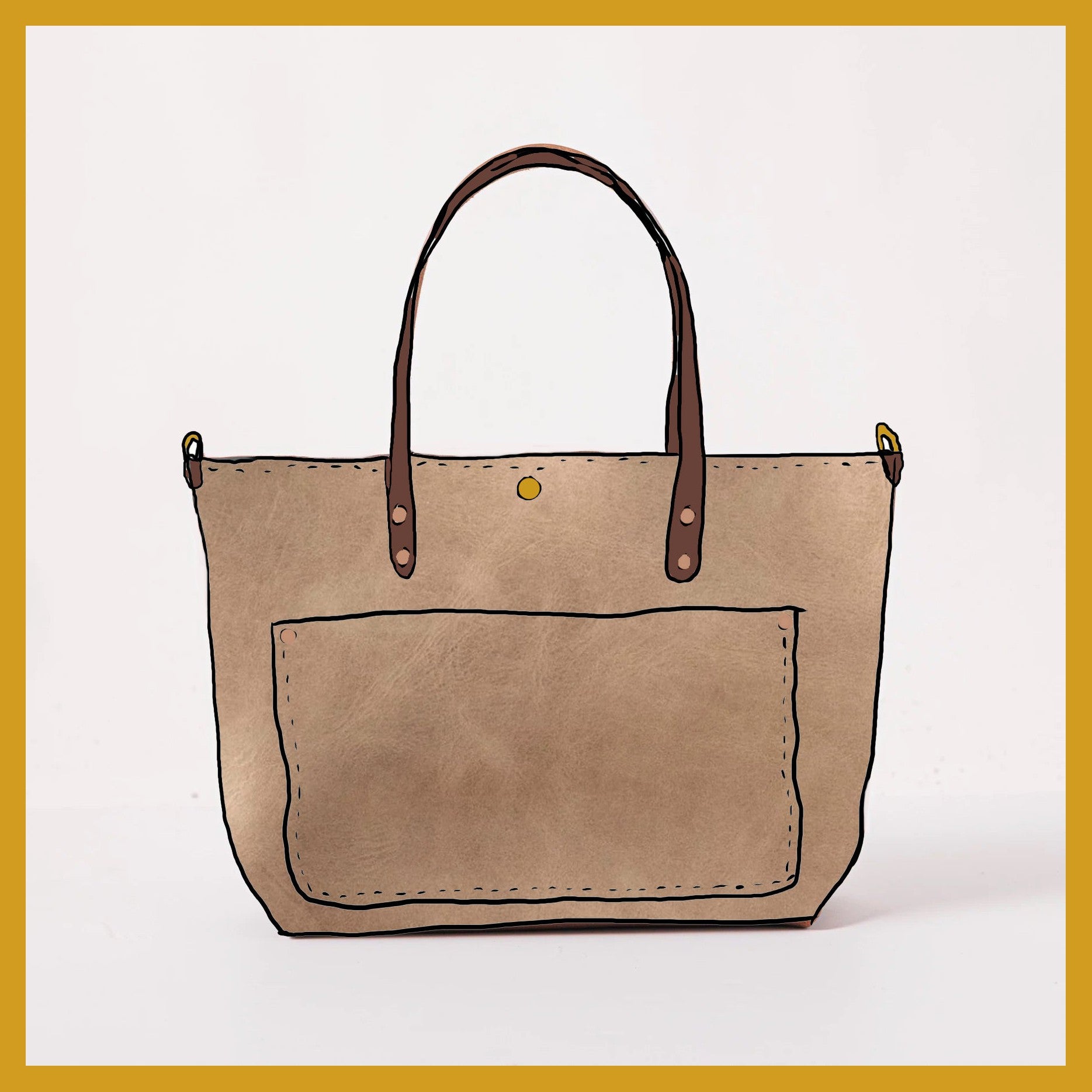 Scratch-and-Dent Beige East West Travel Tote