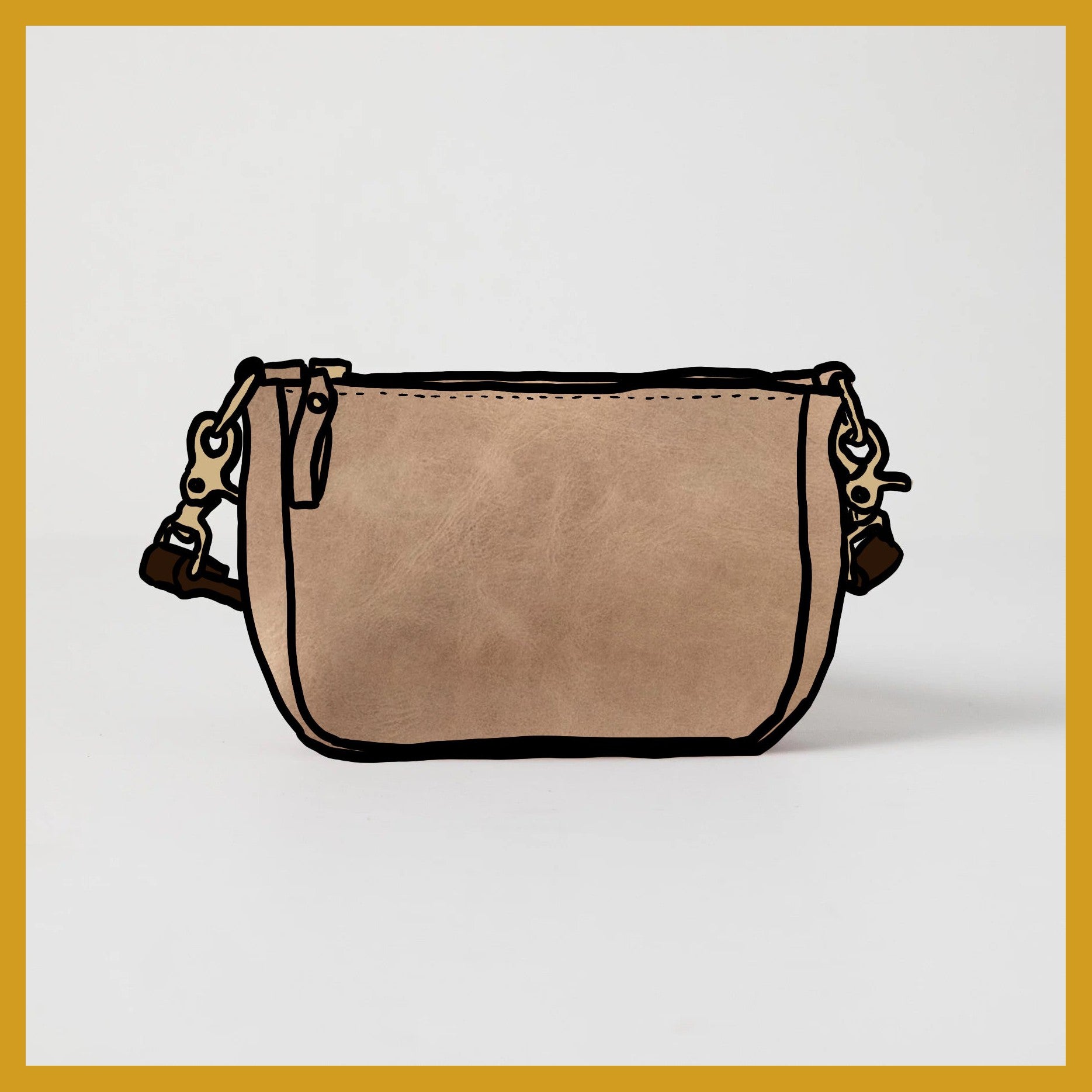 Scratch-and-Dent Beige Mini Crossbody Bag
