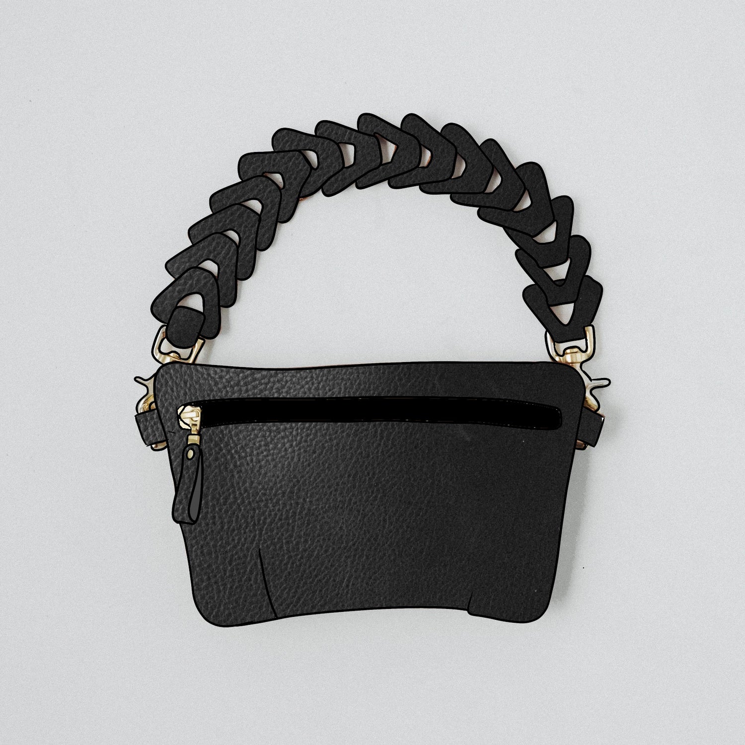 Black Adirondack Belt Bag