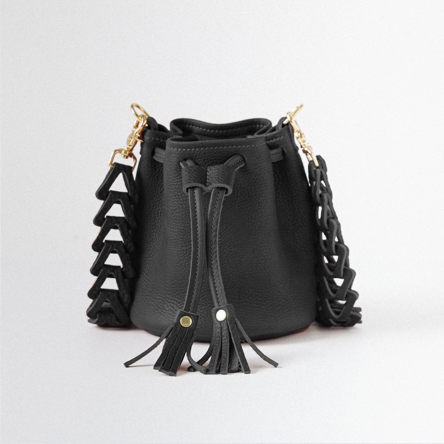 Black Adirondack Mini Bucket Bag