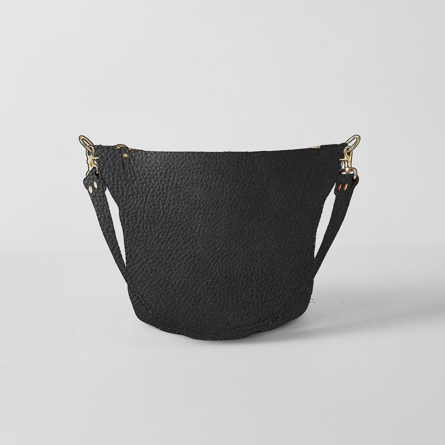 Black Adirondack Mini Zip-Top Bucket Bag