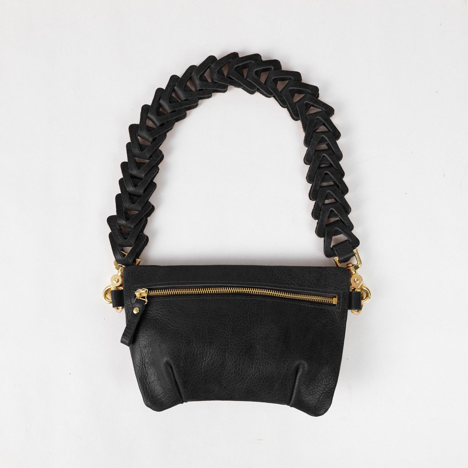 Black Navajo Bison Belt Bag