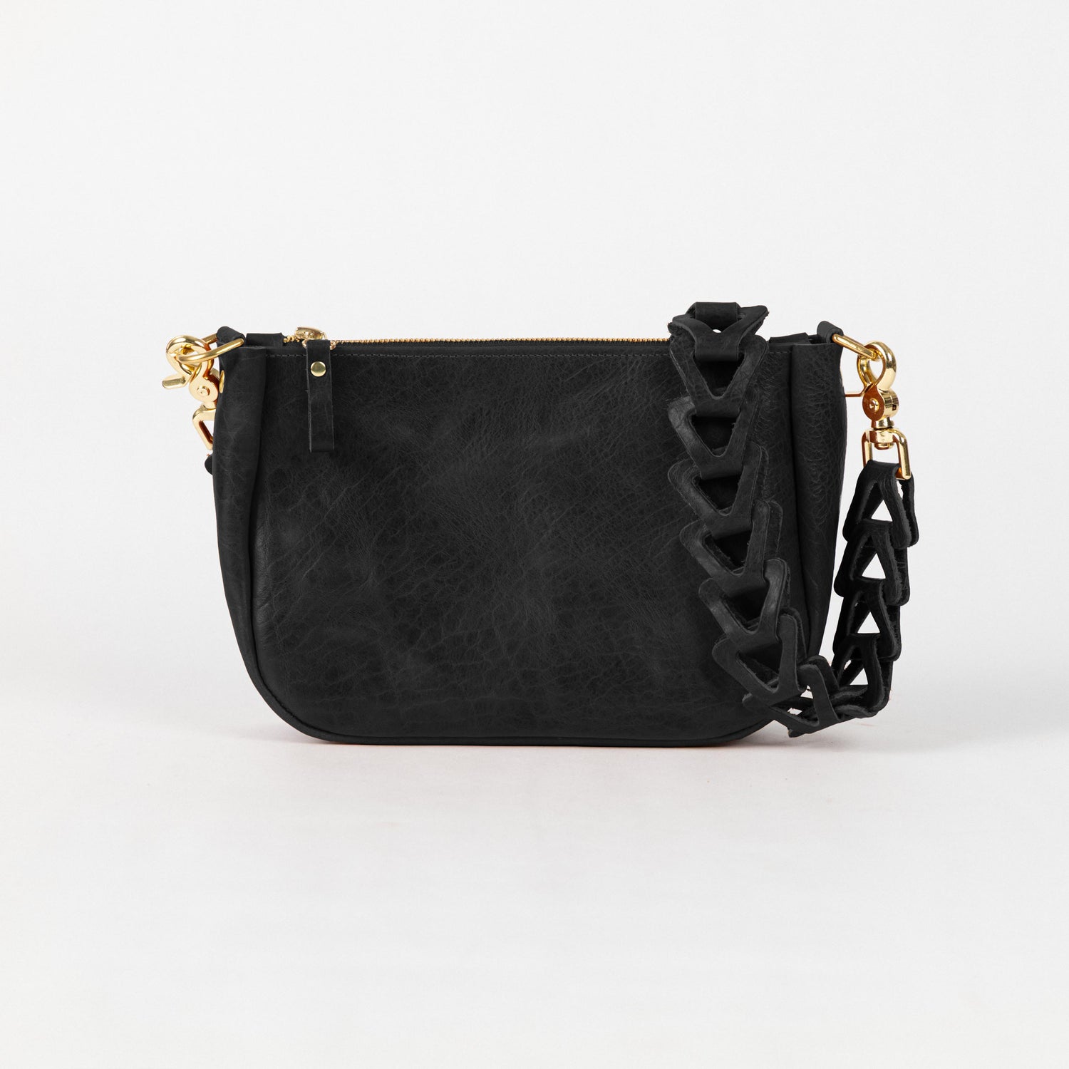 Black Navajo Bison Medium Crossbody Bag